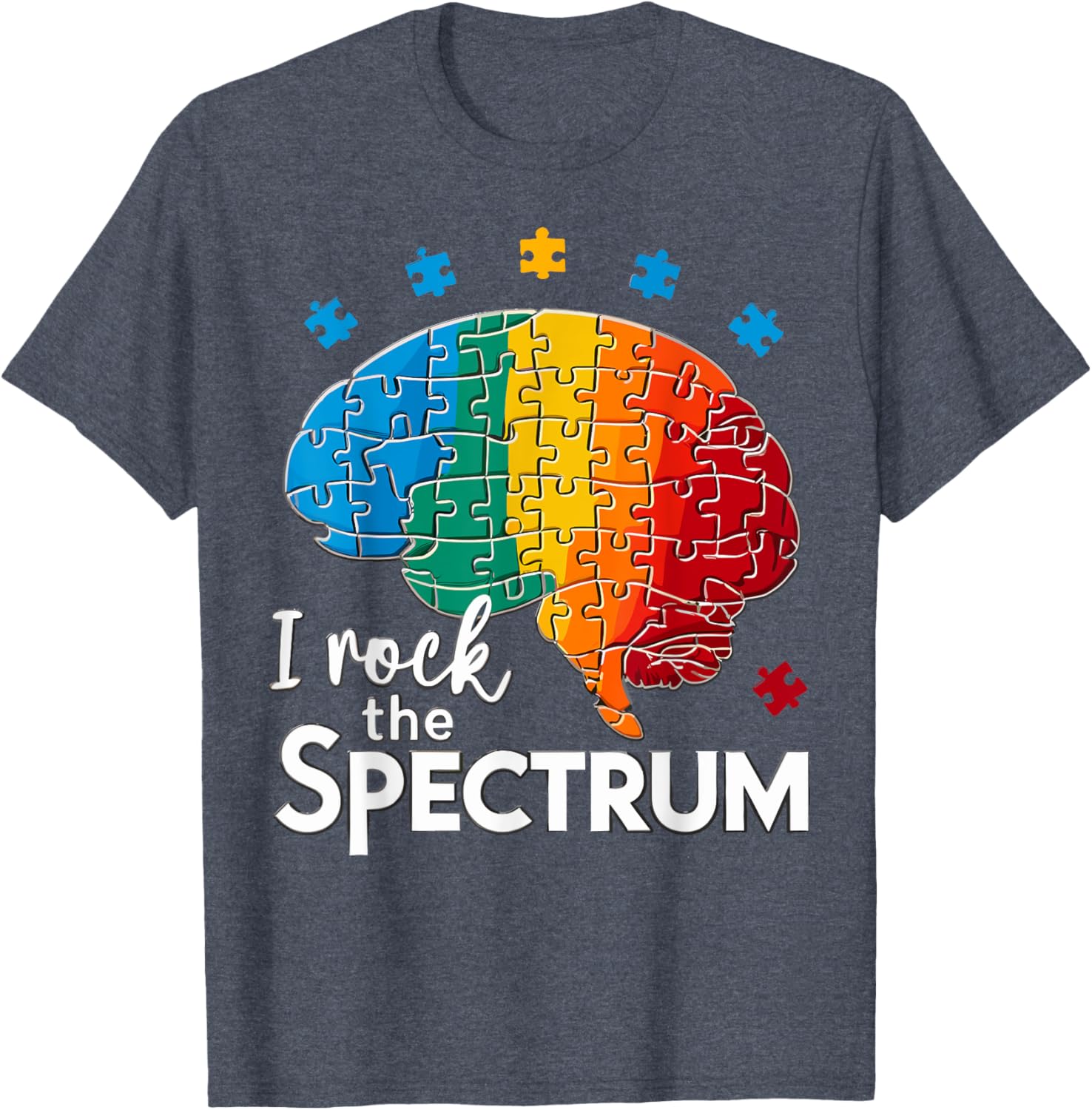 Cute Autism Awareness T-Shirt for Toddlers I Rock The Spectrum Design - 1