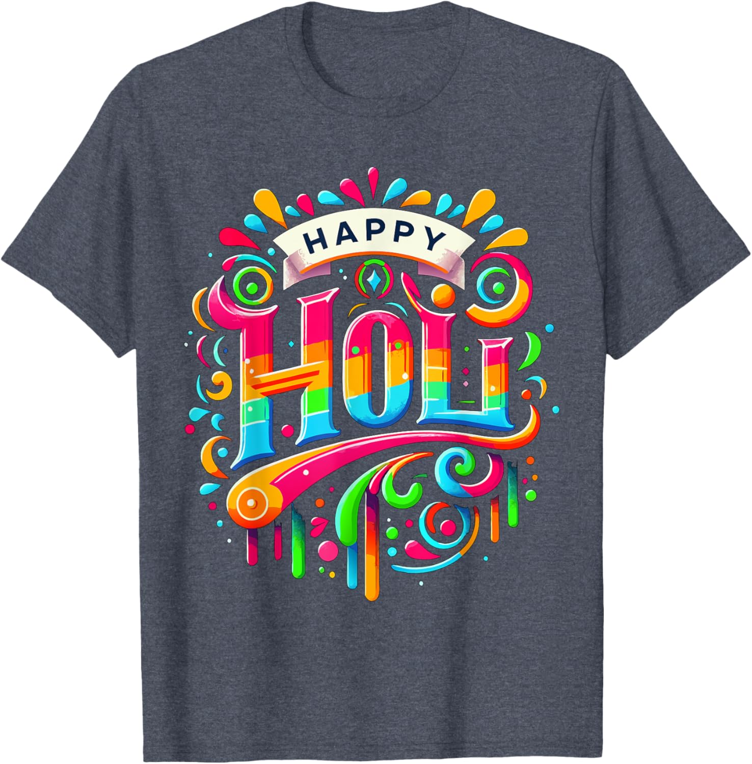Happy Holi Festival T-Shirt for Women, Kids, and Men - Family Apparel - 1