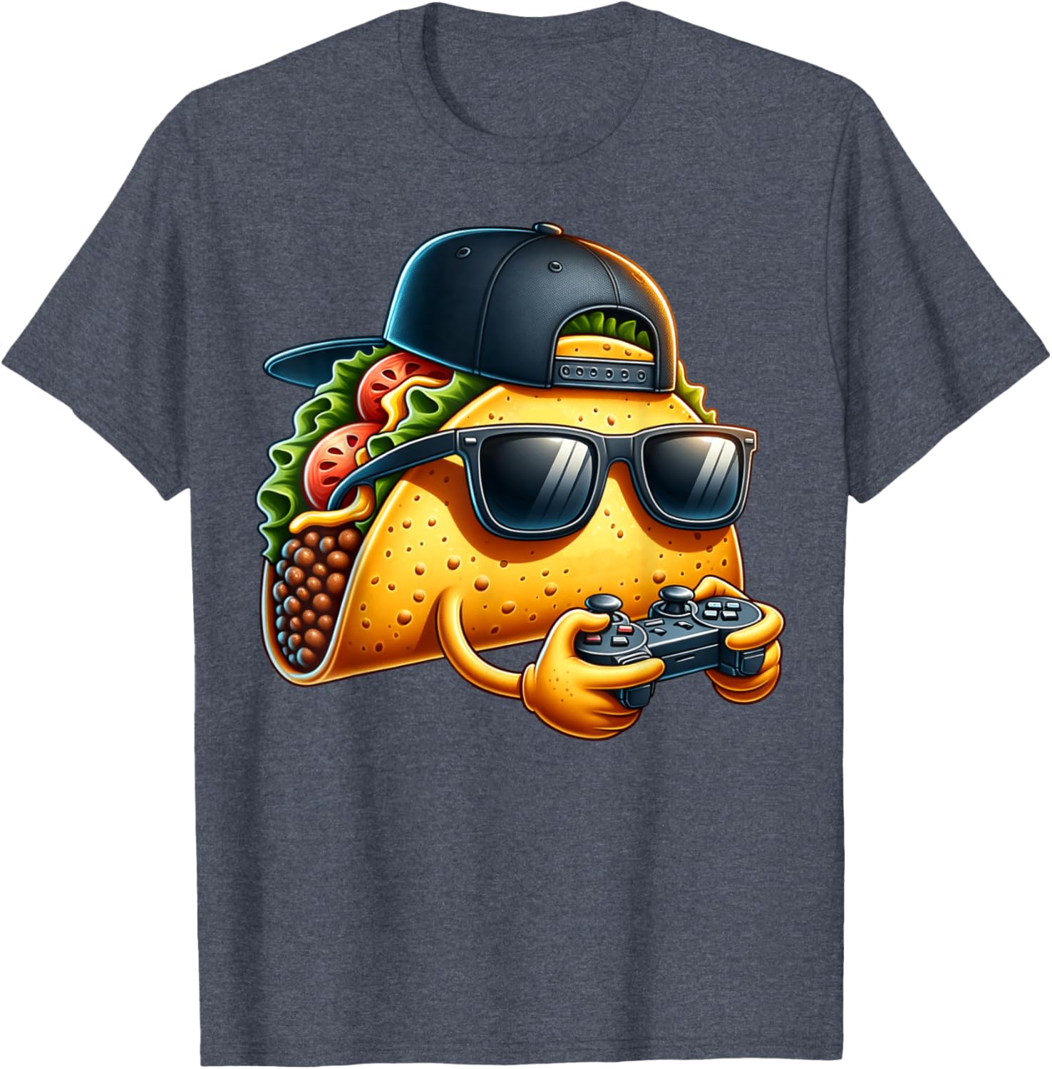 Funny Taco Playing Video Games T-Shirt for Gamers and Taco Lovers - 4
