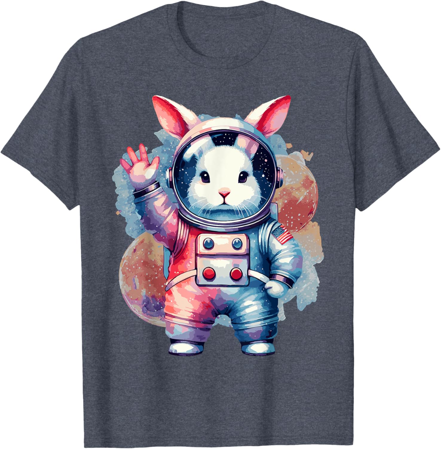Funny Bunny Rabbit Astronaut Costume Easter T-Shirt for Kids - 26