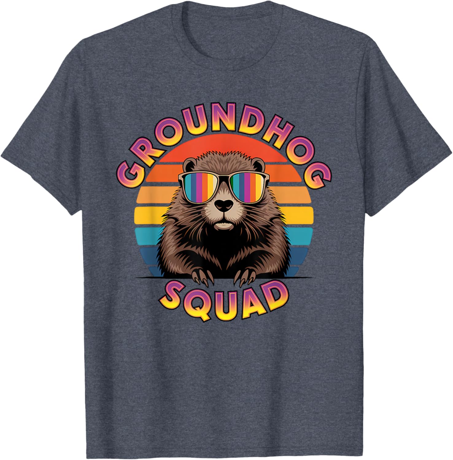 Funny Groundhog Squad Happy Groundhog Day 2025 T-Shirt for All Ages - 18