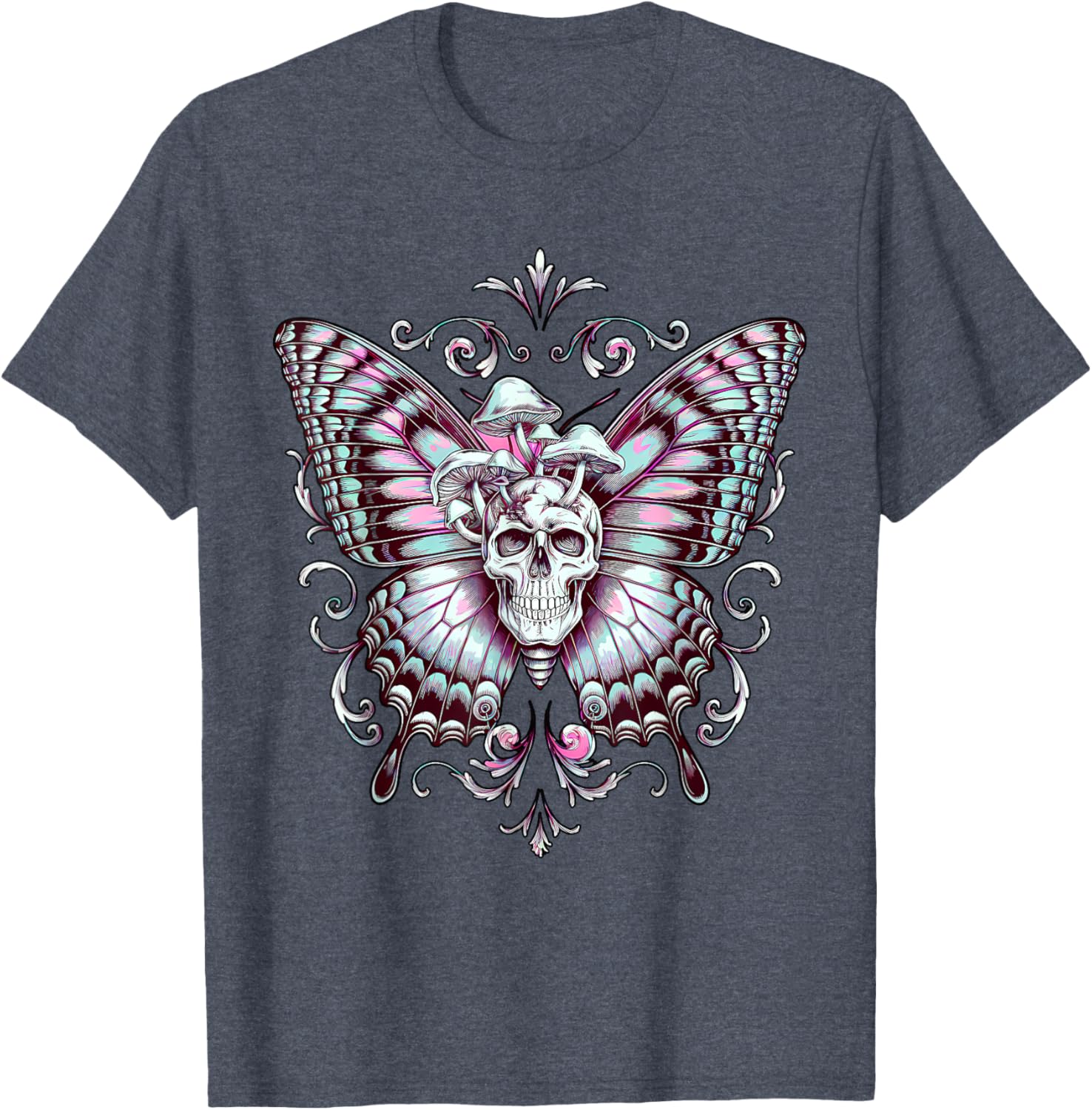 Fairy Grunge Skeleton Butterfly Wings T-Shirt for Aesthetic Fashion - 4