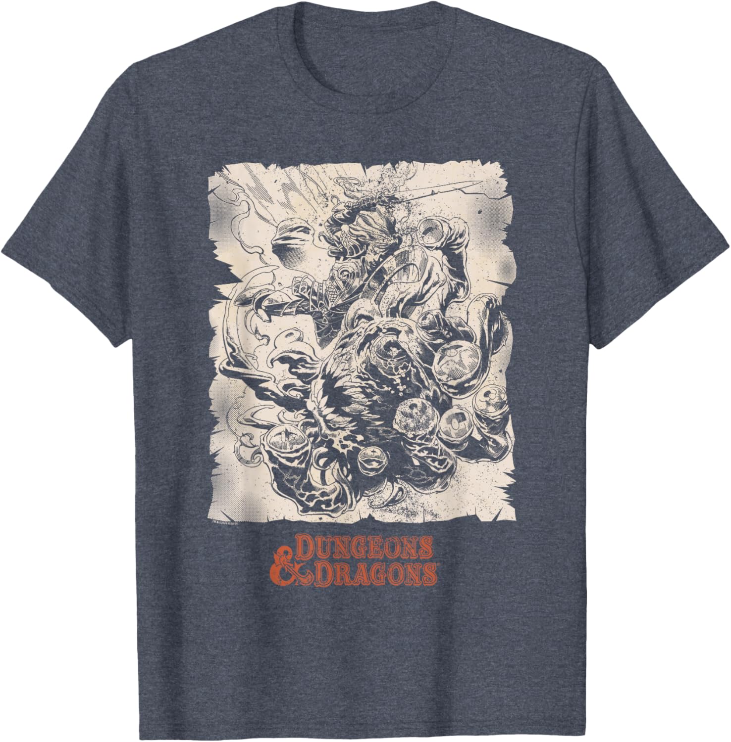 Dungeons and Dragons Retro Beholder Combat T-Shirt for Gamers - 6