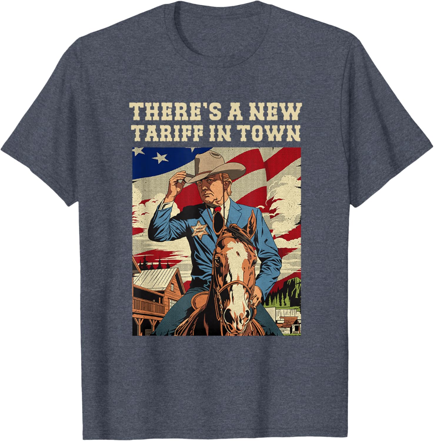 Cool There's A New Tariff In Town T-Shirt for Fun Casual Wear - 4