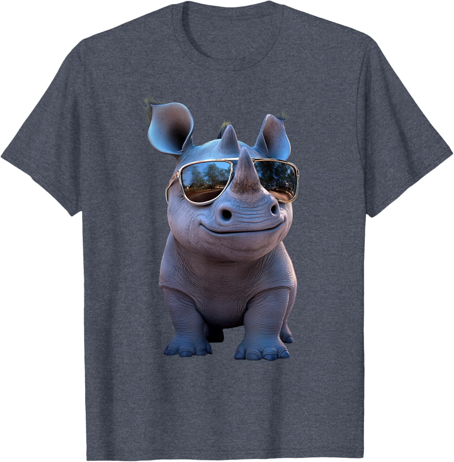 Cute Rhino Safari T-Shirt for Animal Lovers | White Rhinoceros Apparel - 20