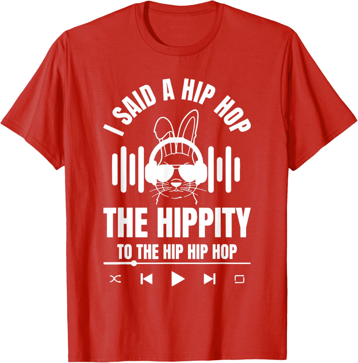 Funny Hip Hop Bunny Easter T-Shirt for Trendy Holiday Style - 19