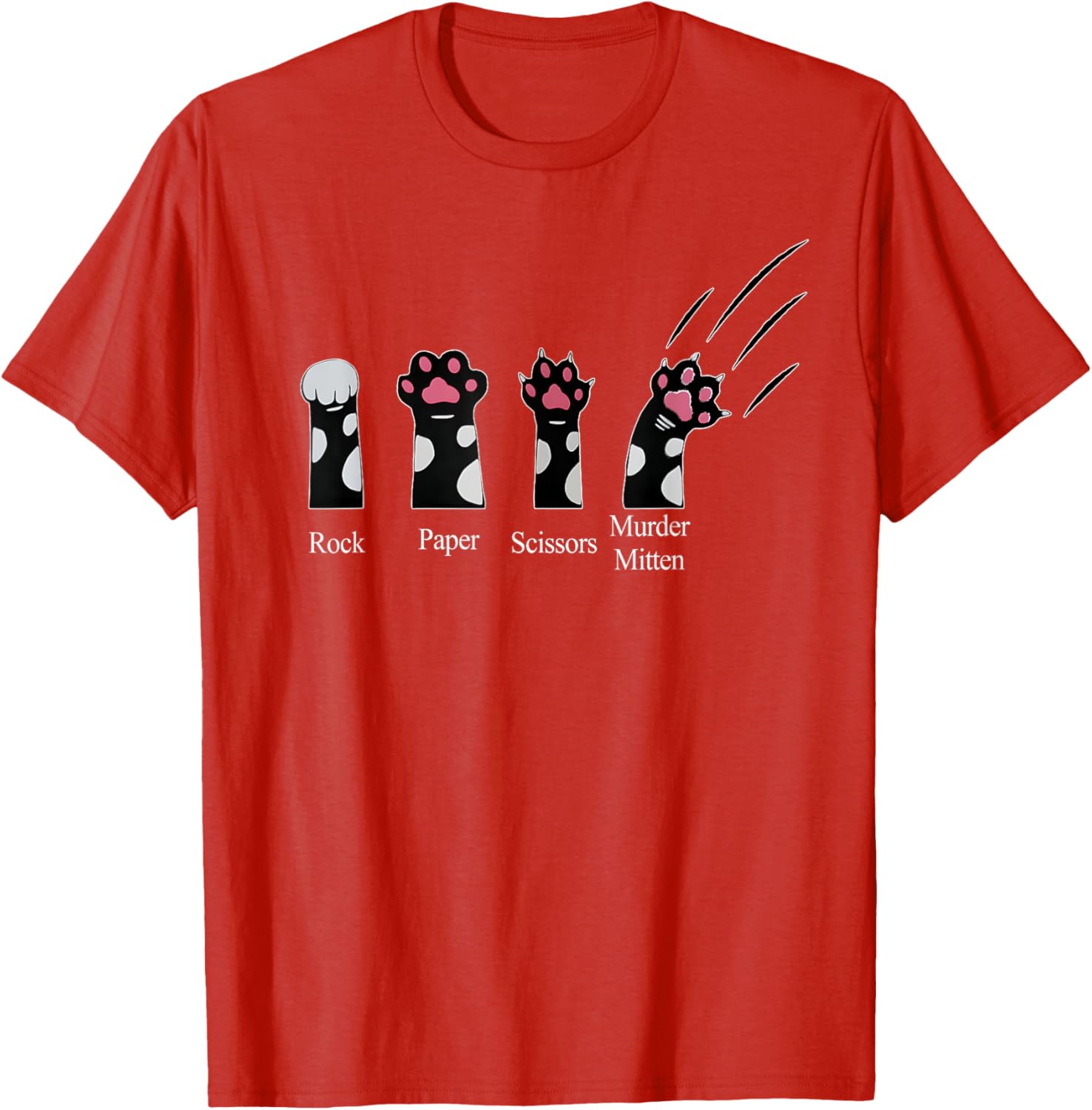 Cute Cats Rock Paper Scissors Murder Mittens Funny T-Shirt for Cat Lovers - 21