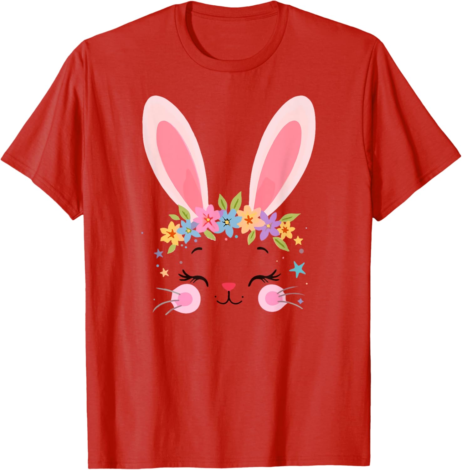 Cute Floral Easter Bunny T-Shirt for Rabbit Lovers - Women's Apparel - 3