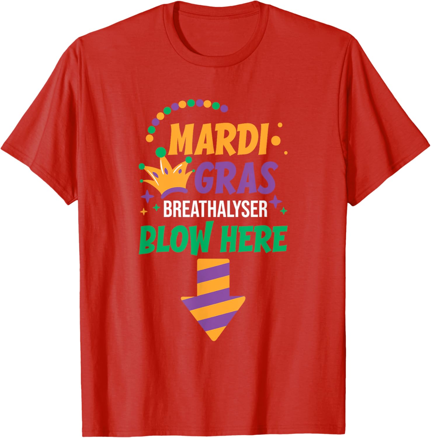 Funny Mardi Gras Breathalyser T-Shirt for Men - Festive Adult Clothing - 15