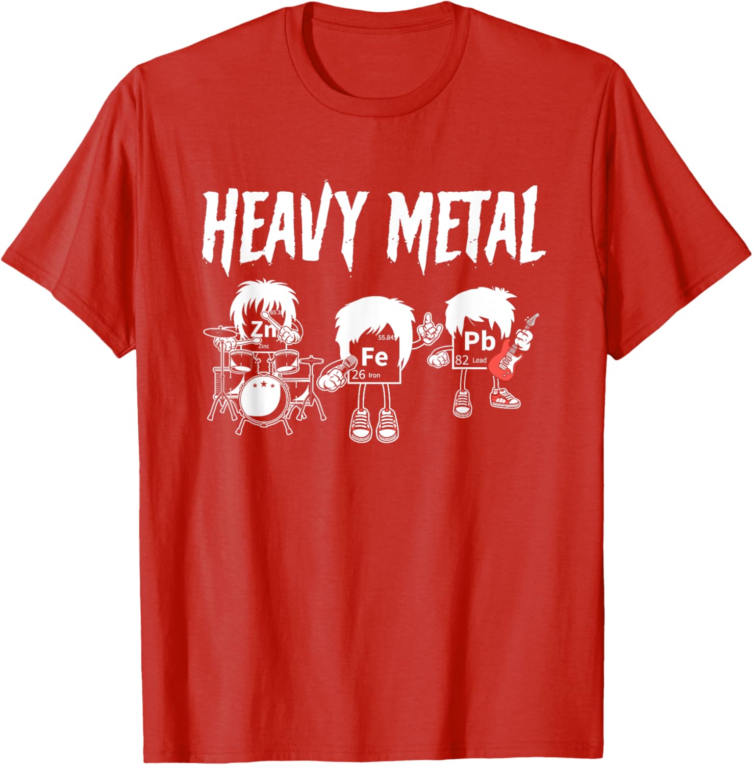 Funny Chemistry T-Shirt with Heavy Metal Music Puns for Science Lovers - 9