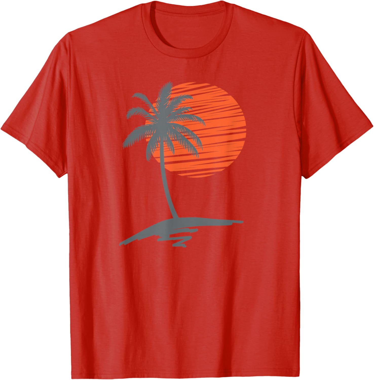 Cool Summer Beach T-Shirt for Men and Women with Sunset Palm Tree Design - 11