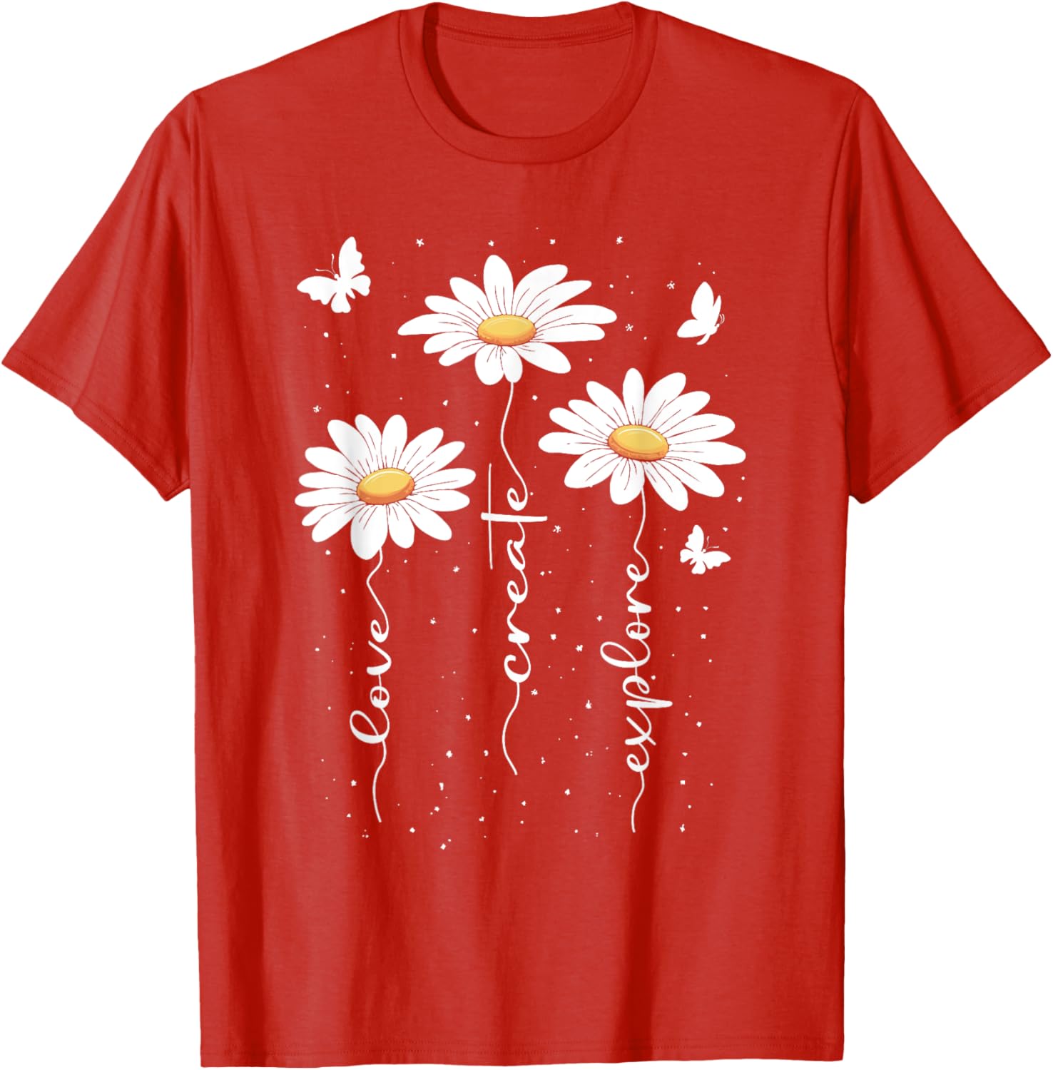 Cute Daisy Floral T-Shirt for Nature Lovers - Inspirational Flower Design - 8