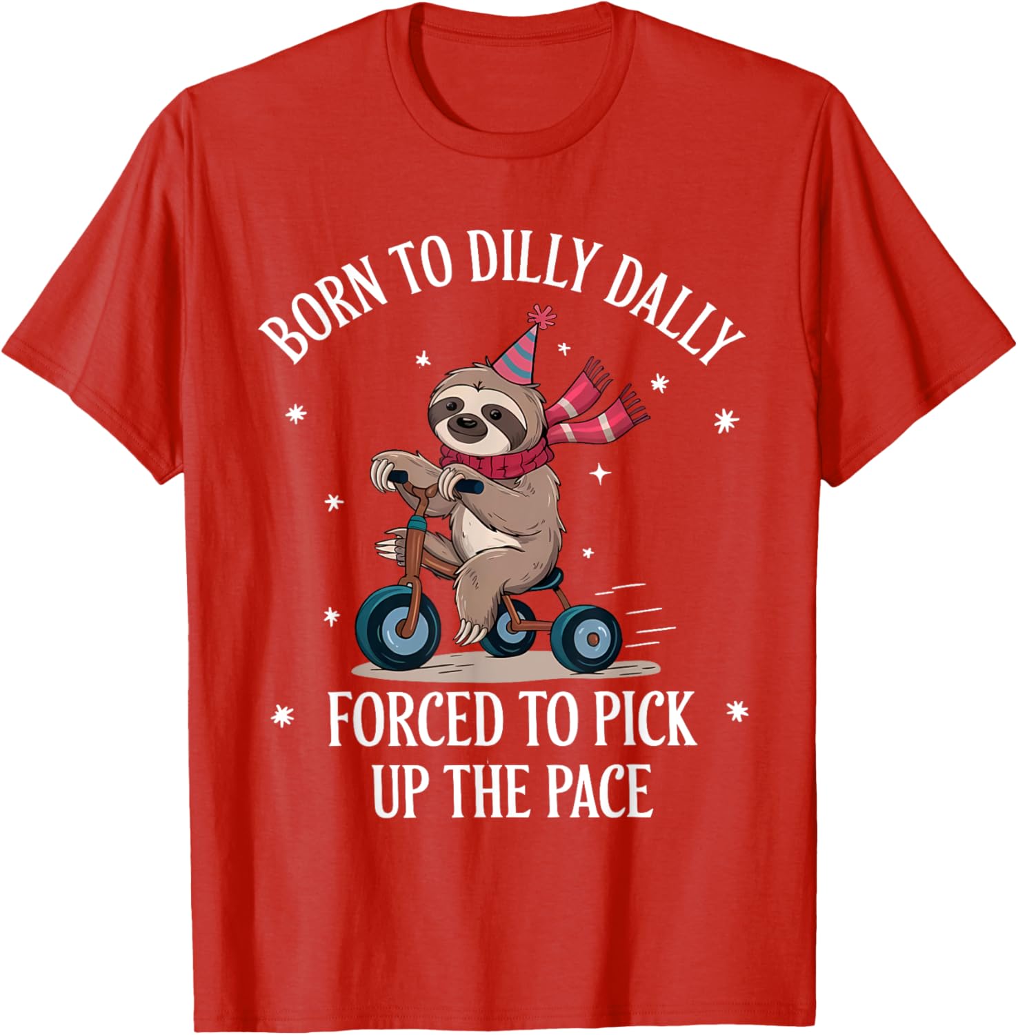 Cute Sloth T-Shirt Born To Dilly Dally Perfect for Relaxed Days - 15