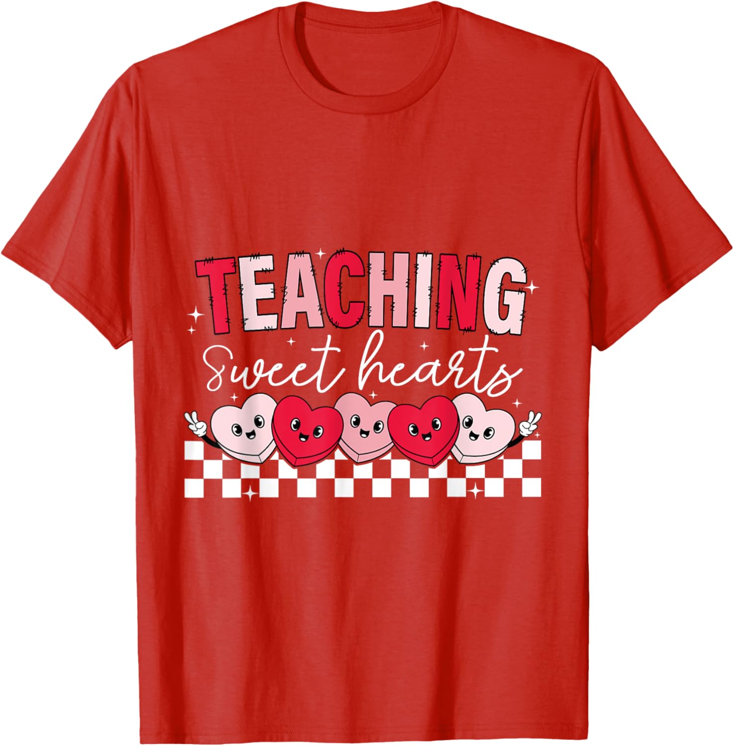 Cute Candy Heart Teacher Valentine's Day T-Shirt for Sweethearts - 6