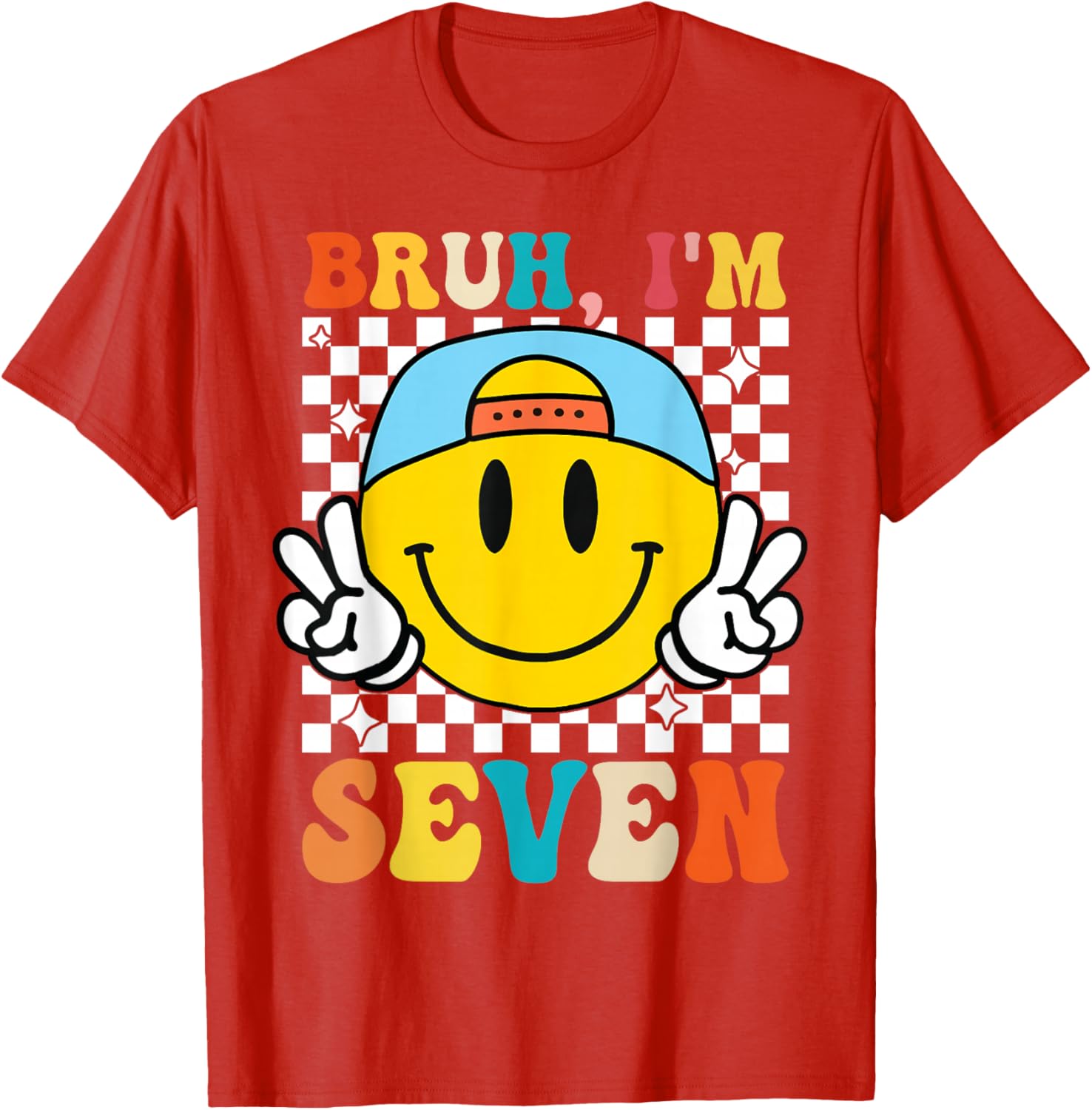 Groovy 7th Birthday T-Shirt for Boys and Girls - Fun 7 Year Old Apparel - 10