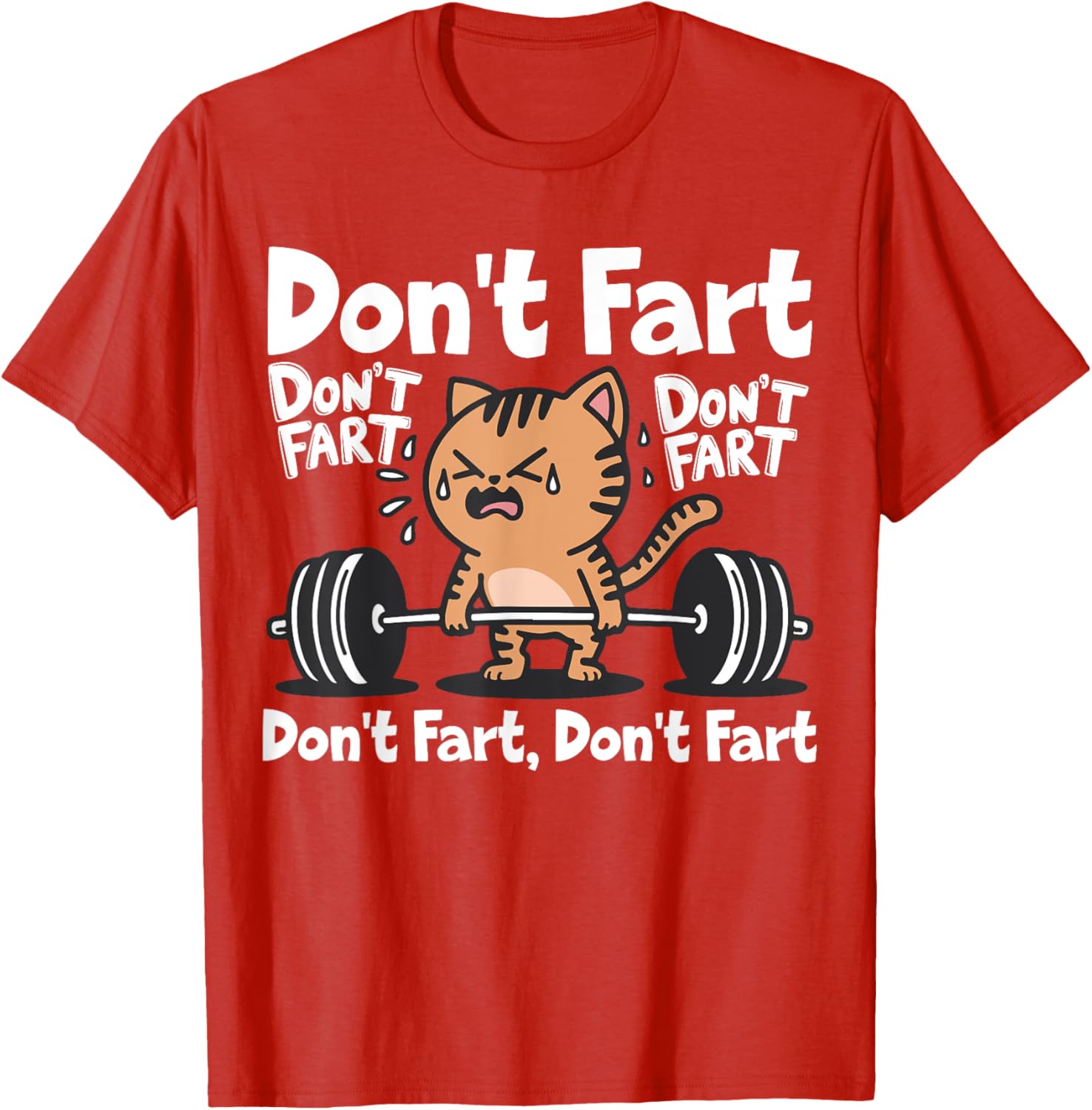 Funny Cat Workout T-Shirt for Weightlifting Fitness Lovers - 15