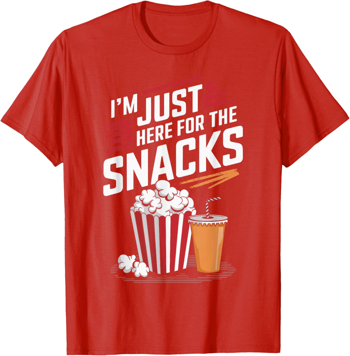 Funny Food Lover T-Shirt I'm Just Here For The Snacks Gift for Foodies - 5