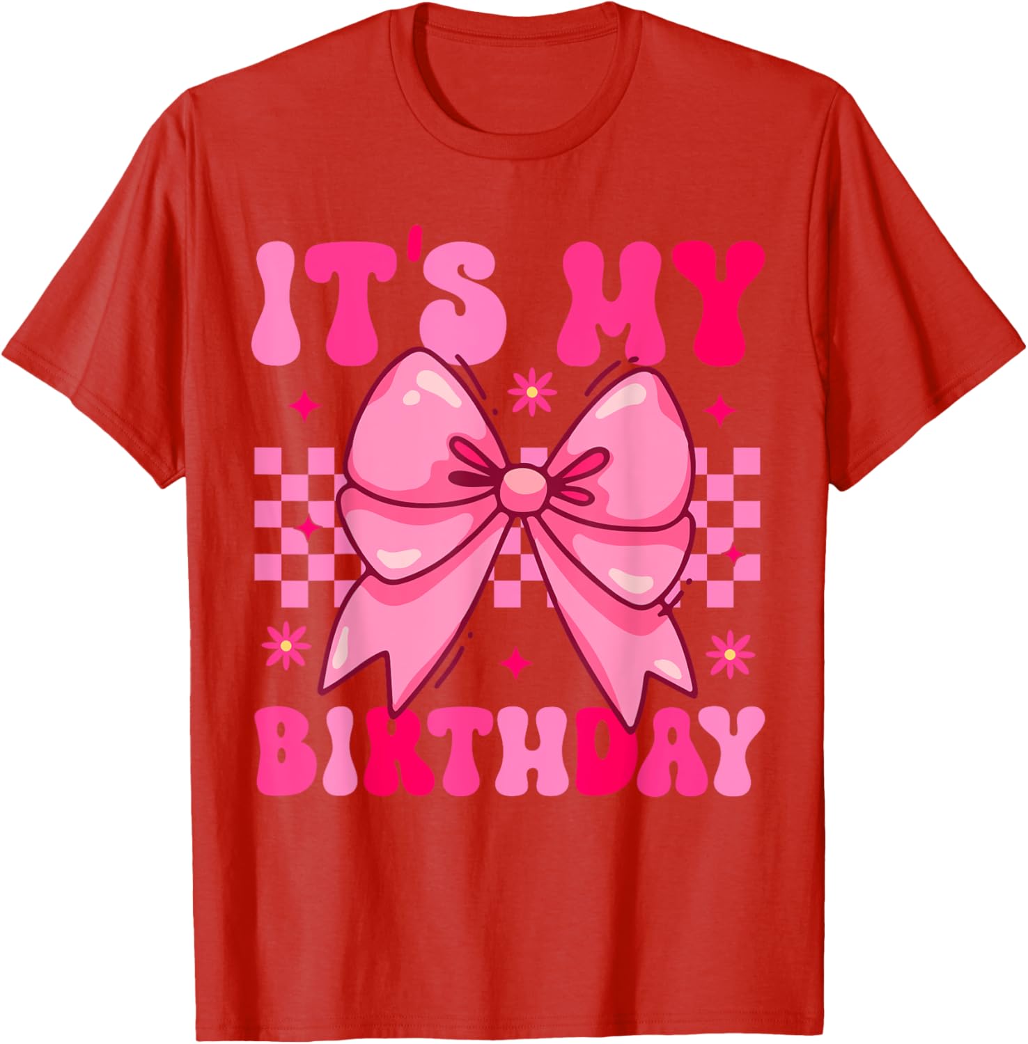 Groovy It's My Birthday Bow T-Shirt for Girls and Teens Perfect Gift - 6
