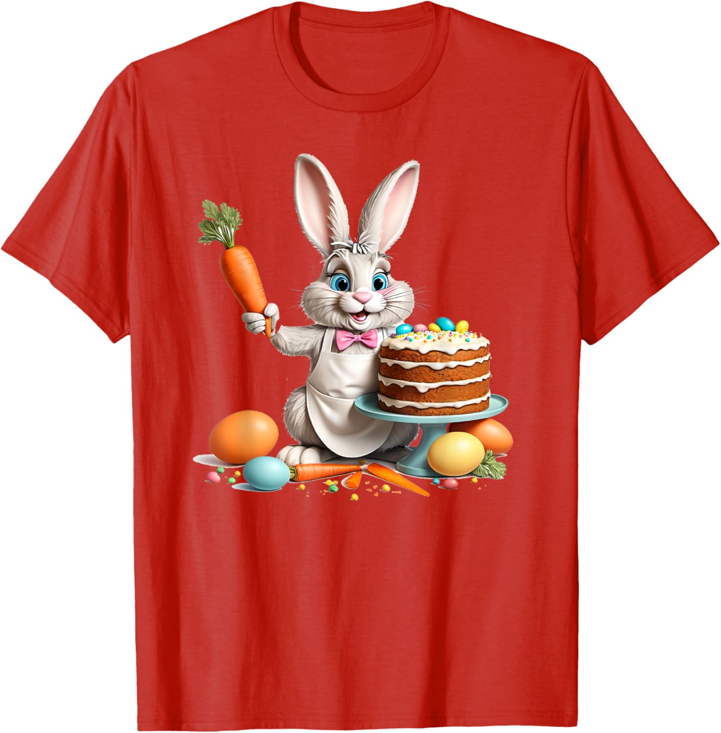 Easter Bunny Baking Carrot Cake T-Shirt for Fun Holiday Celebrations - 13