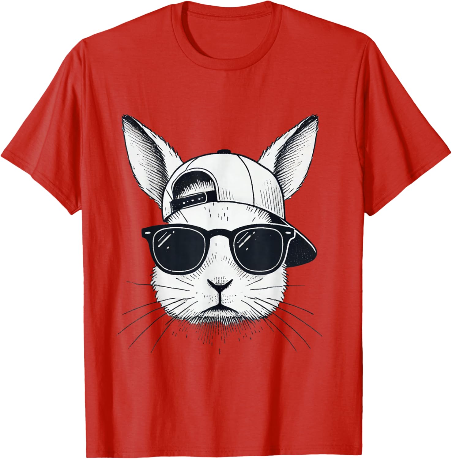 Cool Bunny Face Sunglasses T-Shirt for Easter Fun β Boys, Men, Kids - 13