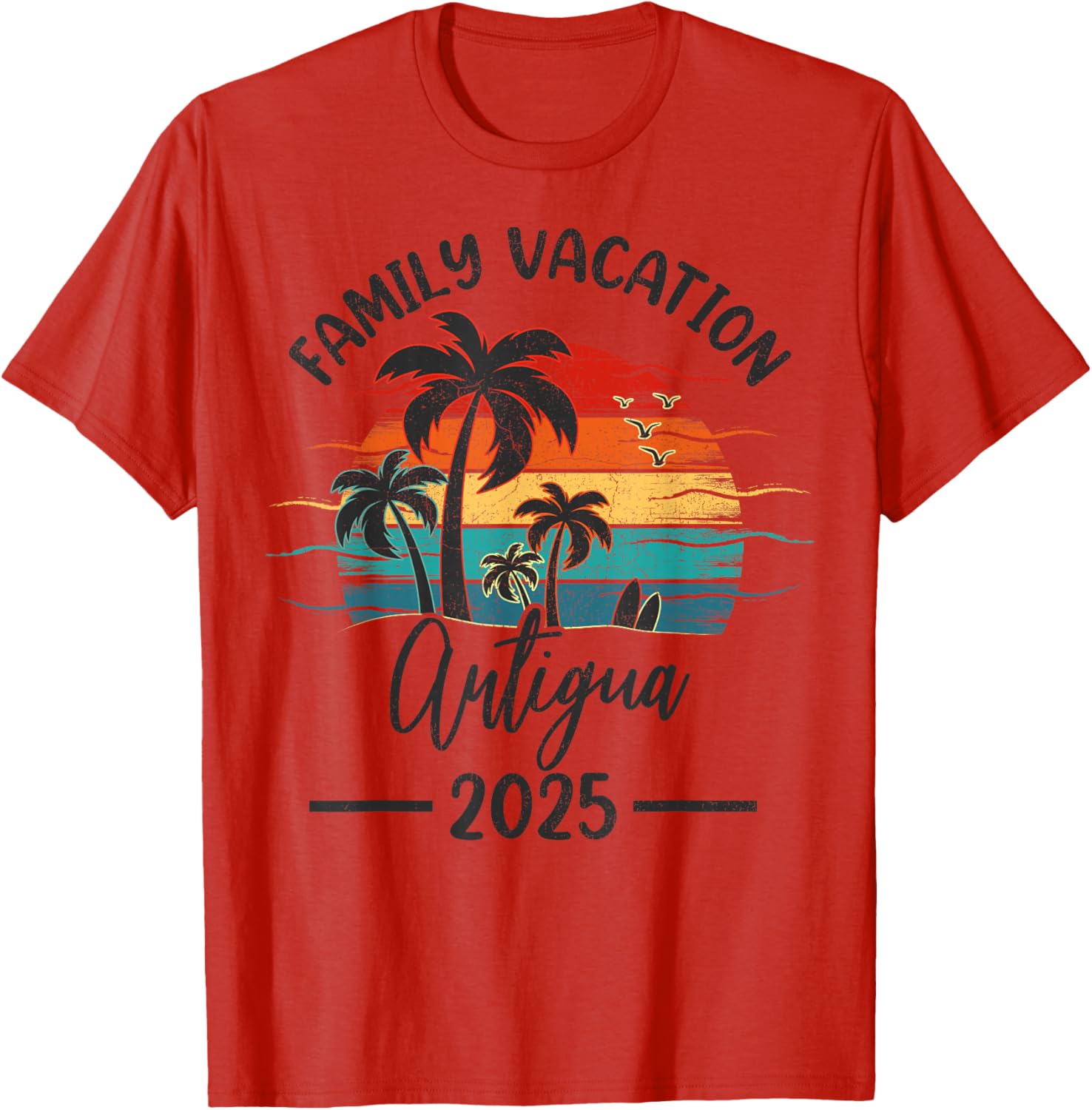 Family Vacation 2025 Summer Antigua Beach T-Shirt for Fun Memories - 9