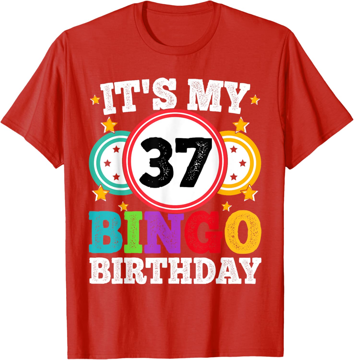 Funny Bingo 37th Birthday T-Shirt for Men and Women - Celebrate in Style - 1