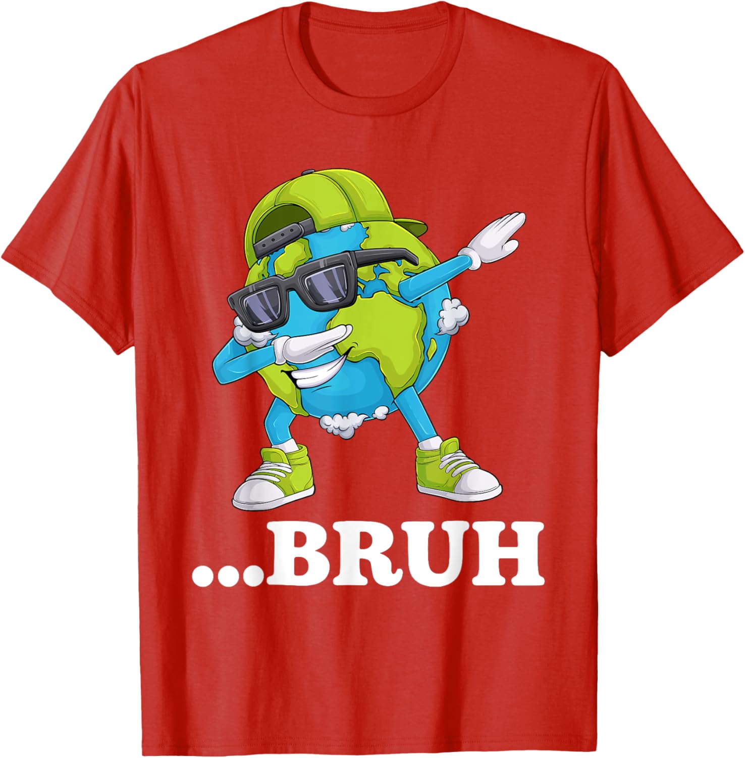 Funny Bruh Dabbing Earth Day T-Shirt for Kids and Men - Cool Gift Idea - 13