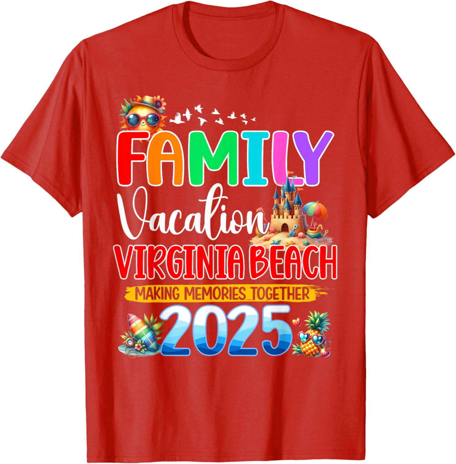 Family Vacation Virginia Beach 2025 Matching Group T-Shirt for All Ages - 1