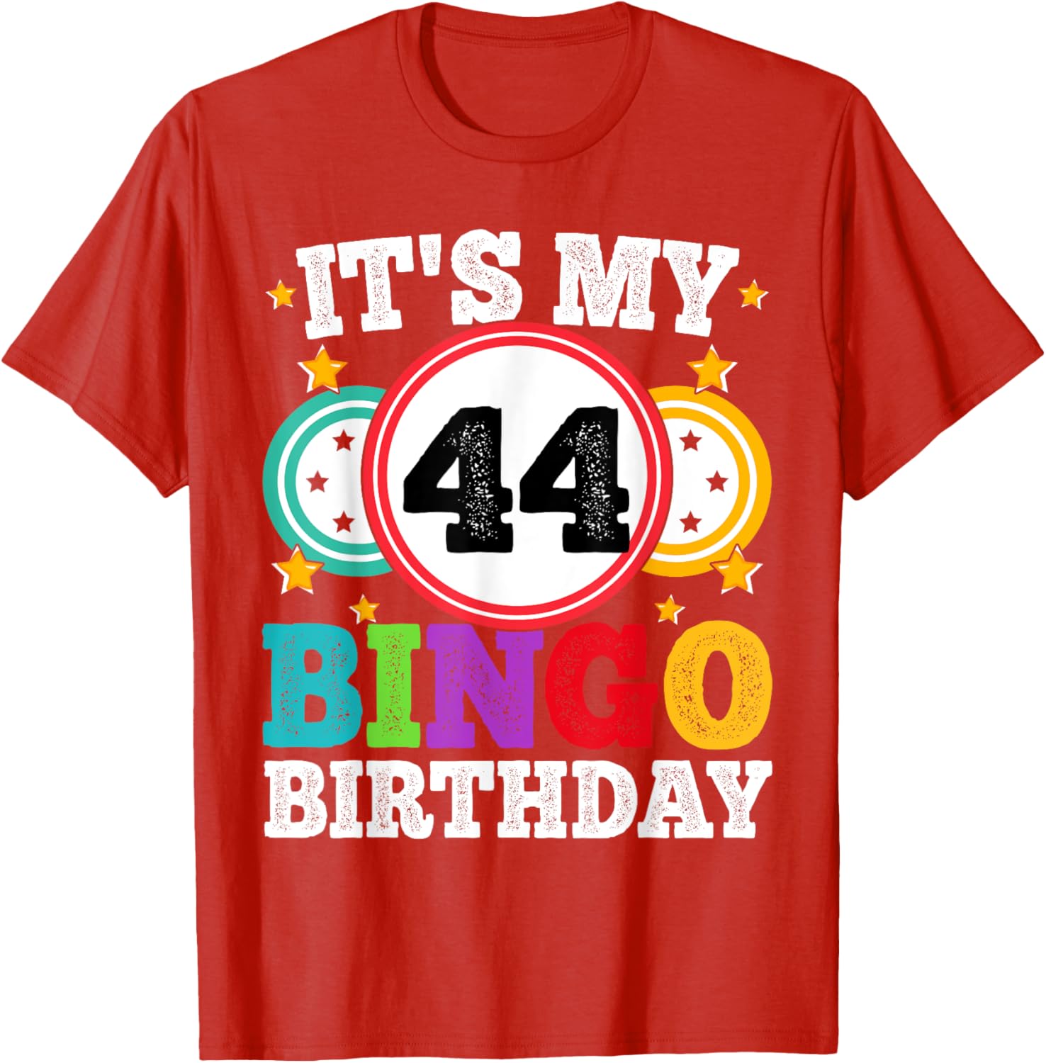 Funny 44th Birthday Bingo T-Shirt for Men and Women - Celebrate in Style! - 17