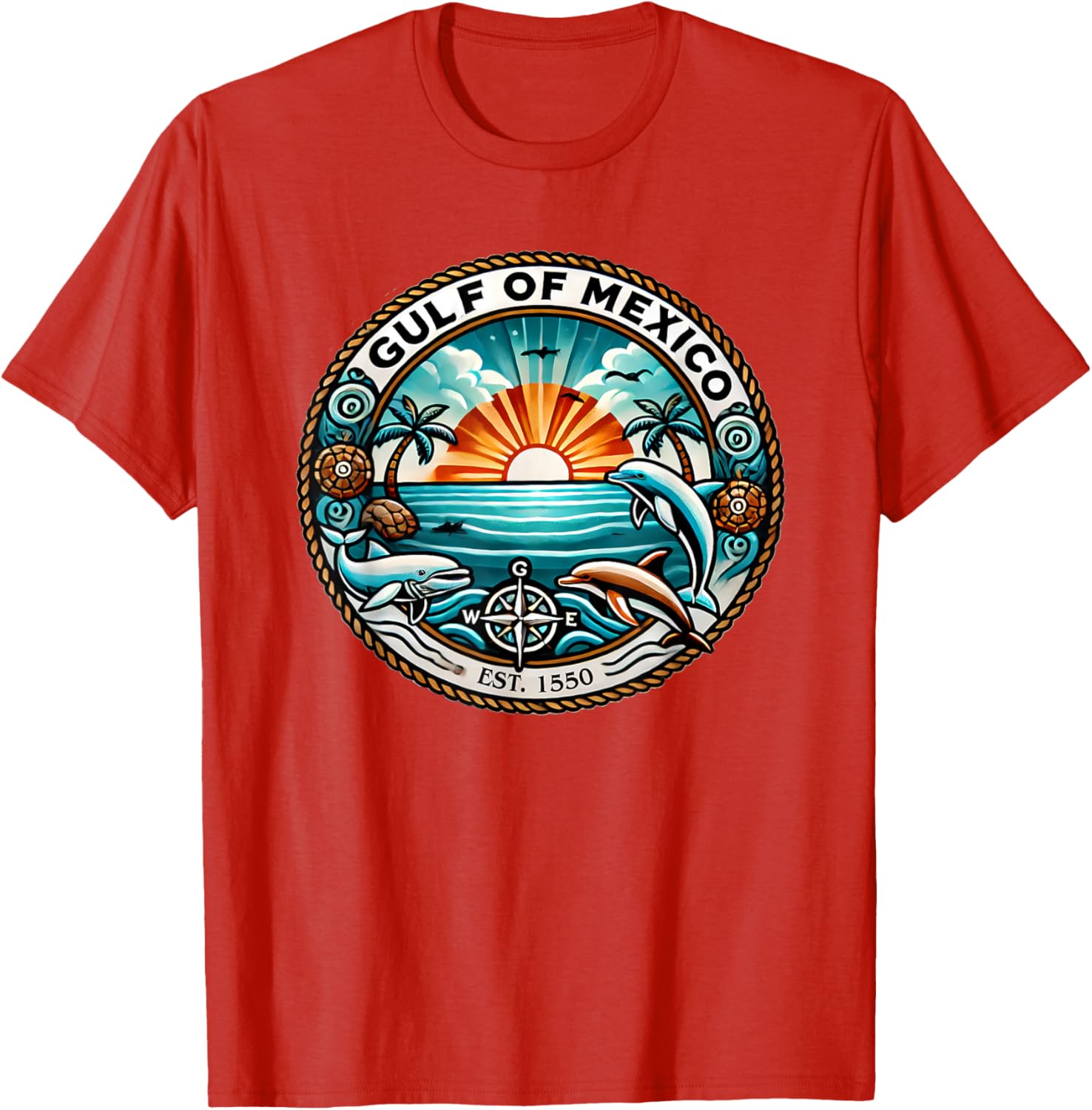 Gulf of Mexico Sunset T-Shirt - Vibrant Caribbean Beach Design - 15