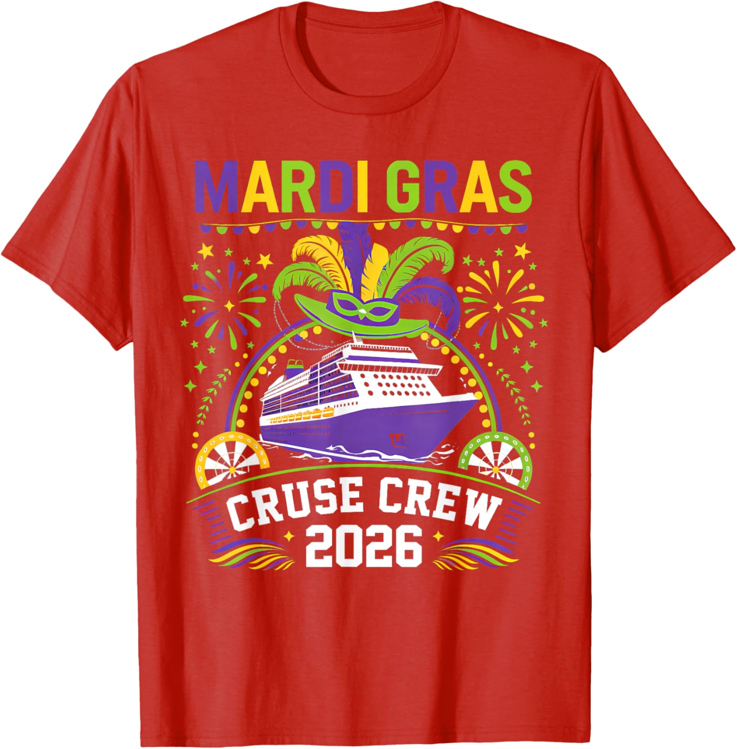 Funny Mardi Gras Cruise Family Matching T-Shirt for 2026 Trip - 11