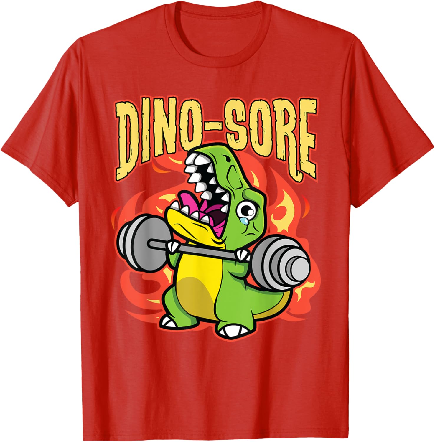 Cute Dinosaur Gym Workout T-Shirt for Fitness Lovers and Lifters - 17