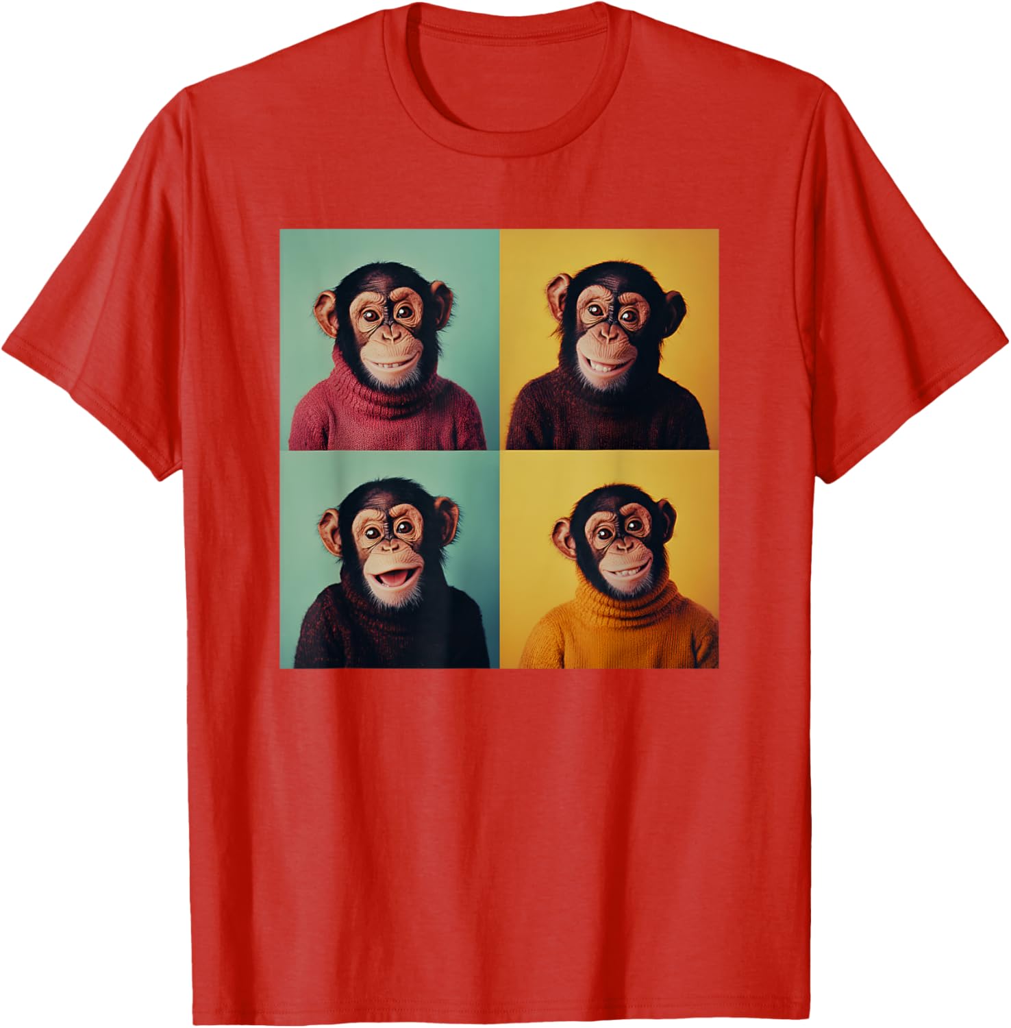 Funny Monkey Chimp T-Shirt for Animal Lovers - Awkward Photoshoot Design - 1