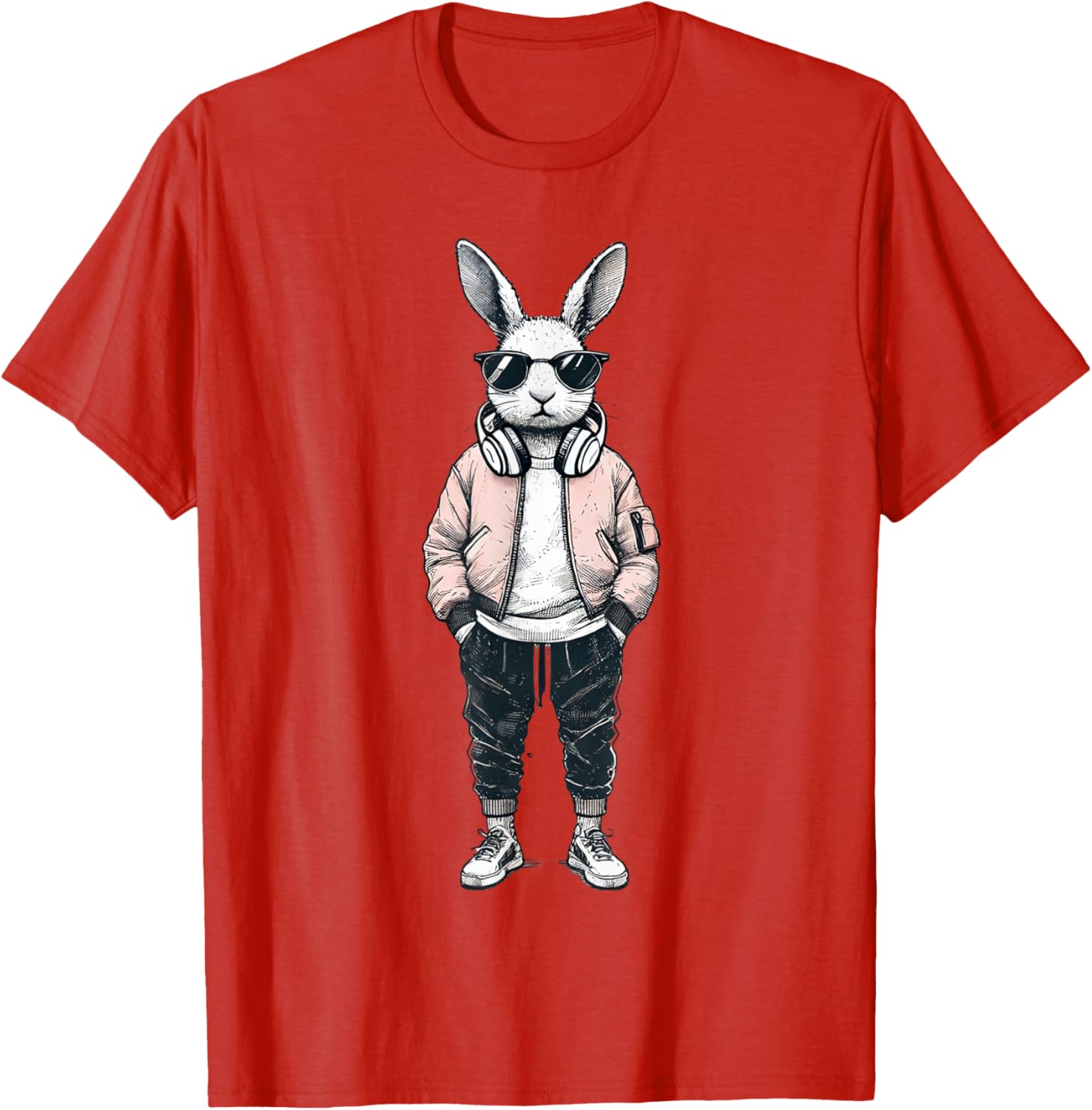 Cool Bunny Rabbit Boys Easter Shirt with Sunglasses for Kids and Men - 5