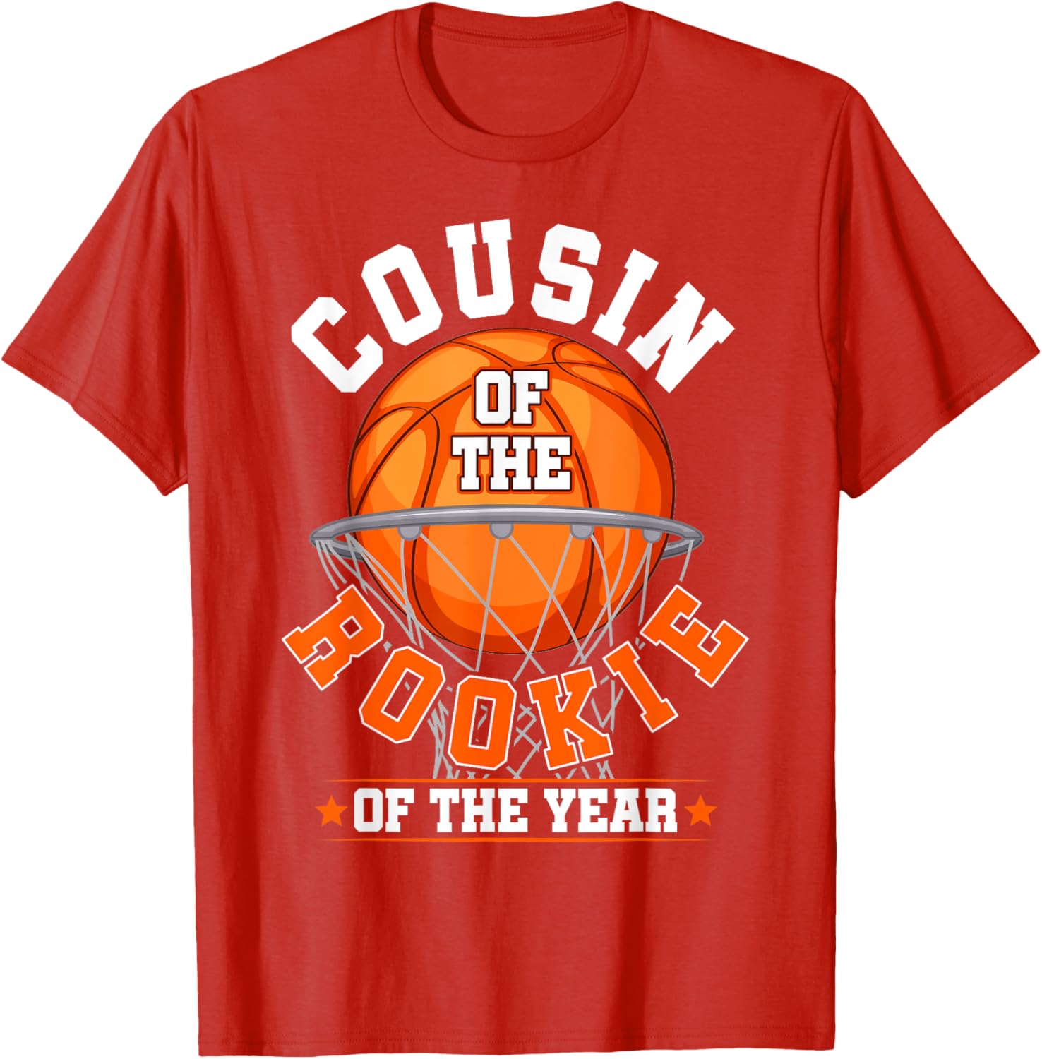 Cousin of Rookie 1st Birthday Basketball Family Matching T-Shirt - 25