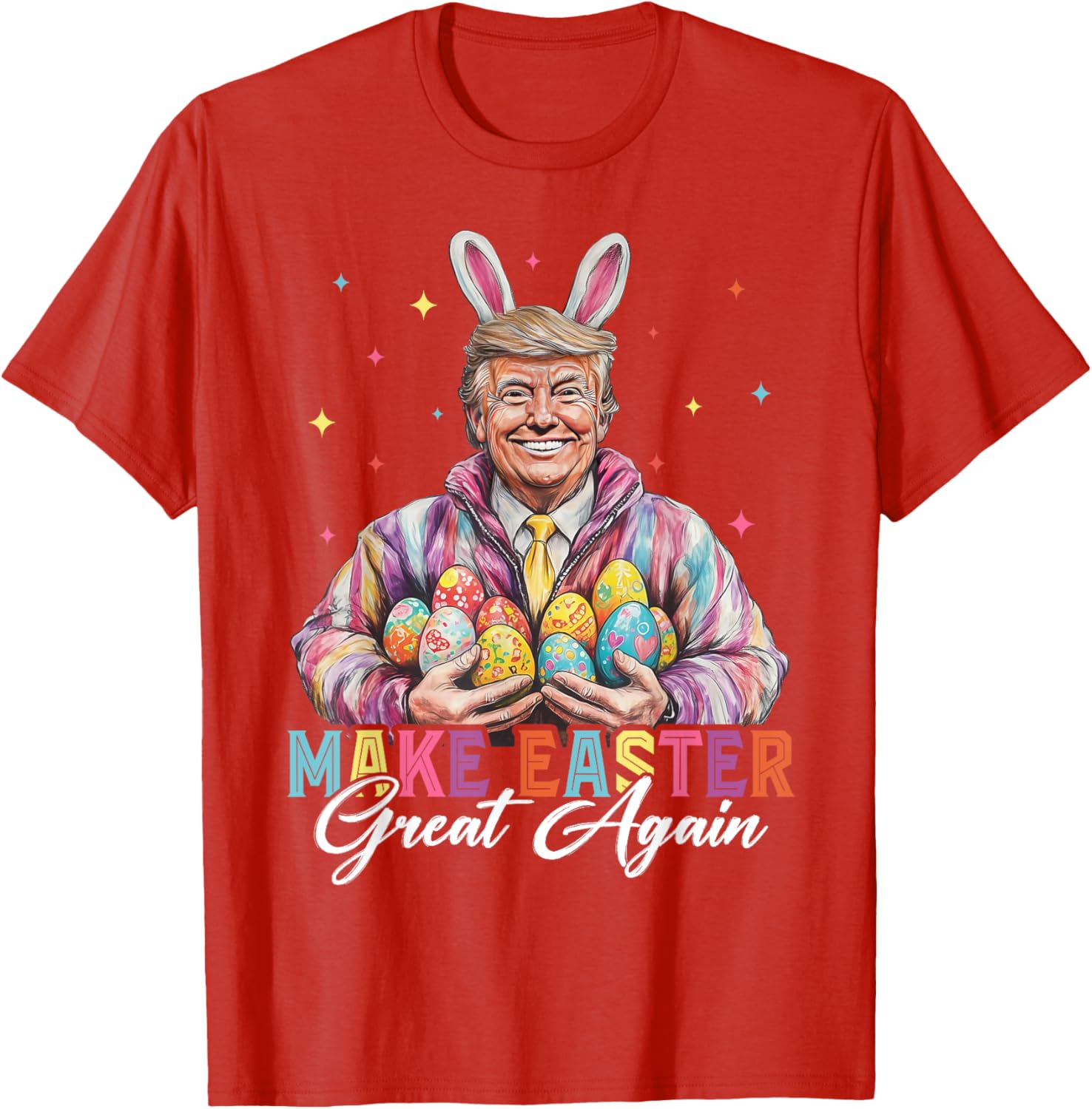 Funny Trump Easter Bunny Hunt T-Shirt for Holiday Fun and Celebration - 13
