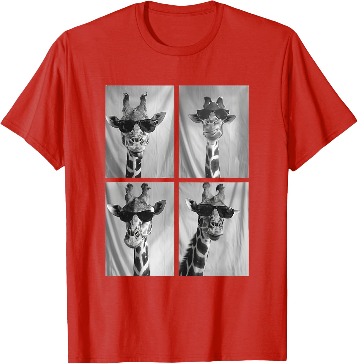 Cute Giraffe in Sunglasses Cool African Hipster T-Shirt for Animal Lovers - 20