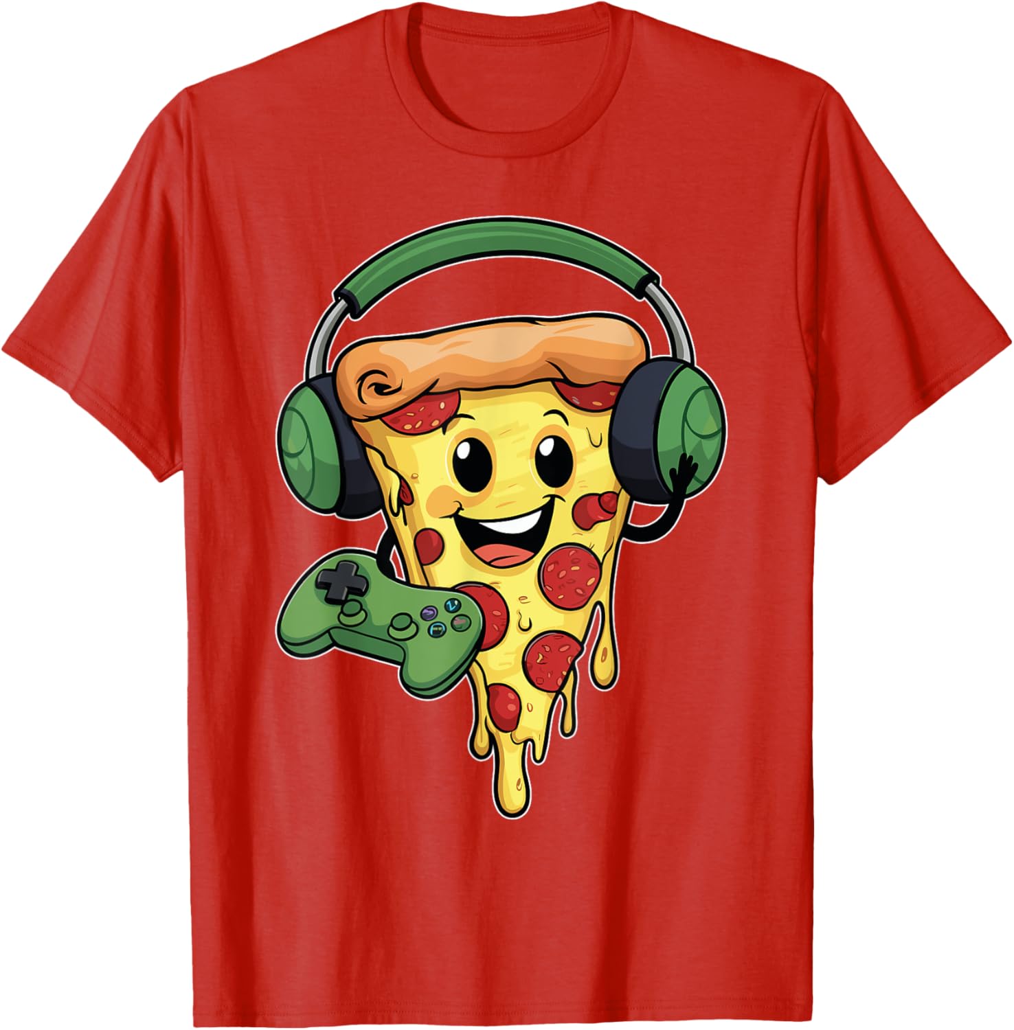 Funny Gamer Pizza Lovers T-Shirt for Video Game Enthusiasts - 4