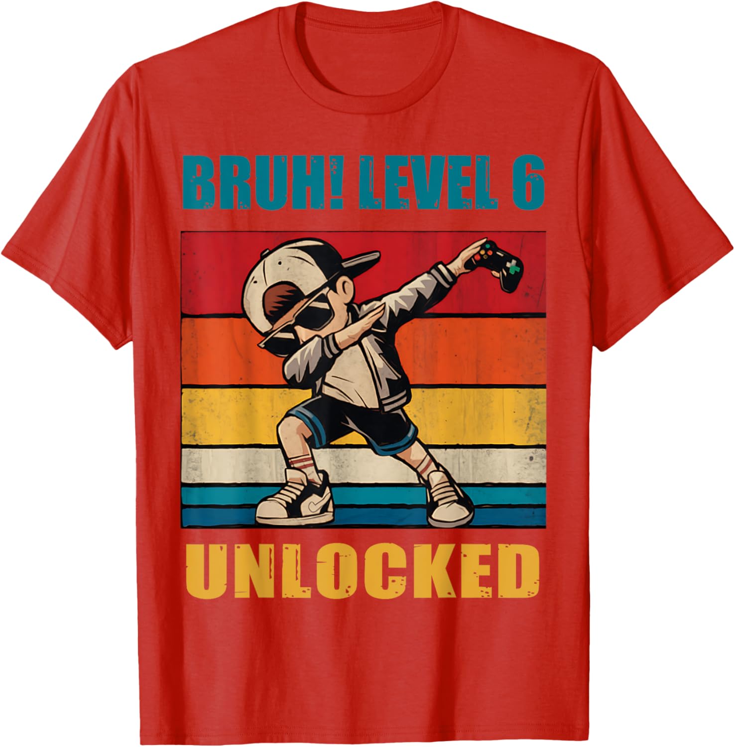 Cool Dabbing Gamer T-Shirt for 6 Year Old Birthday Celebration - 15