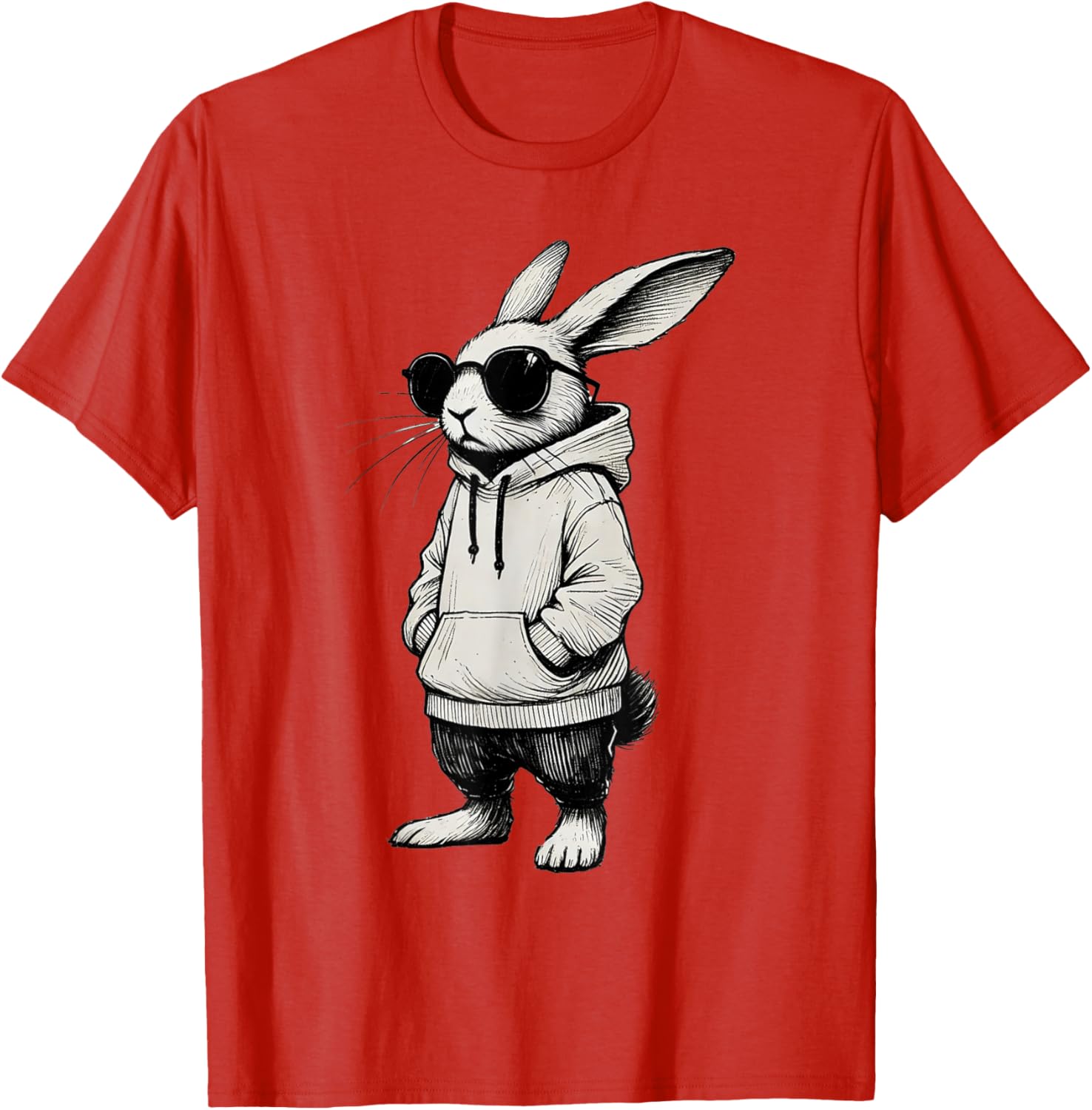 Bunny Face Sunglasses T-Shirt for Boys and Men - Fun Easter Apparel - 10
