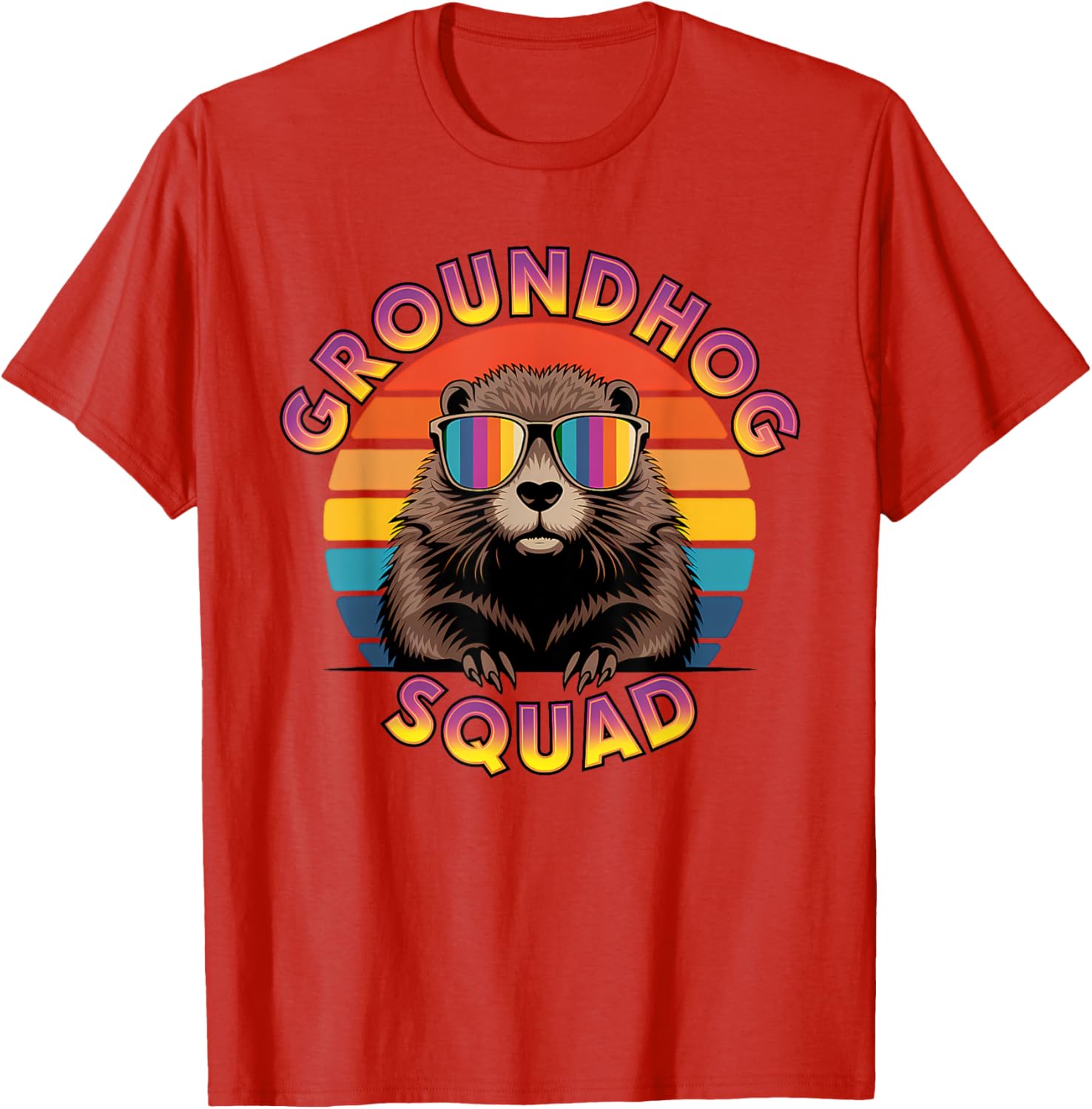 Funny Groundhog Squad Happy Groundhog Day 2025 T-Shirt for All Ages - 25