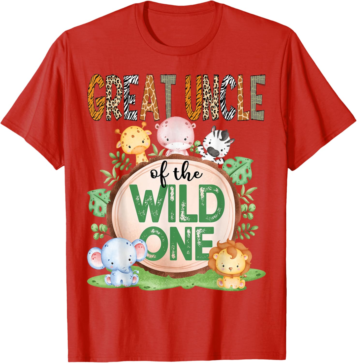 Great Uncle Of The Wild One Safari Jungle T-Shirt for 1st Birthday Fun - 11