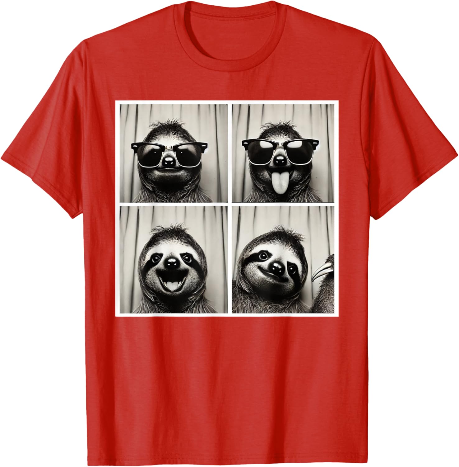 Funny Selfie Sloth T-Shirt with Sunglasses for Fun Casual Wear - 27
