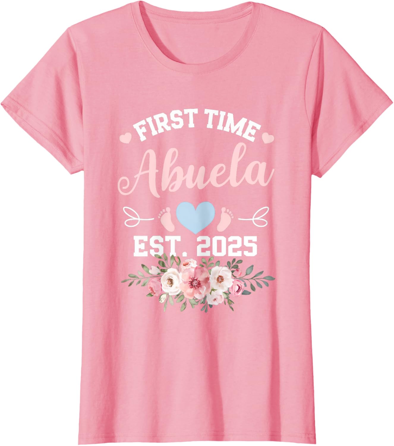 Cute Women's First Time Abuela 2025 Mother's Day Pregnancy T-Shirt - 16