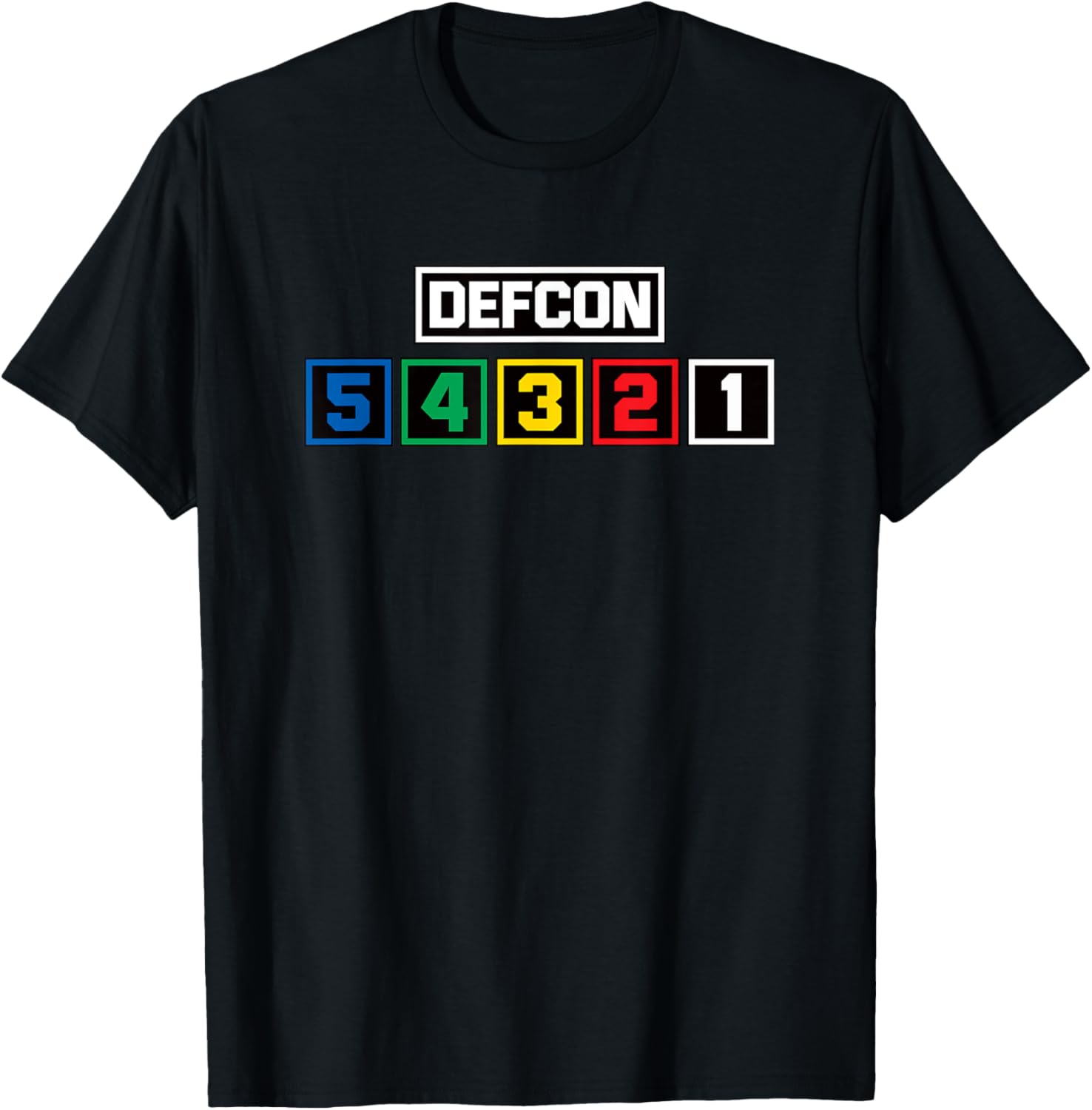Defcon Alert T-Shirt US Defense Readiness Condition Light Meter Design - 14