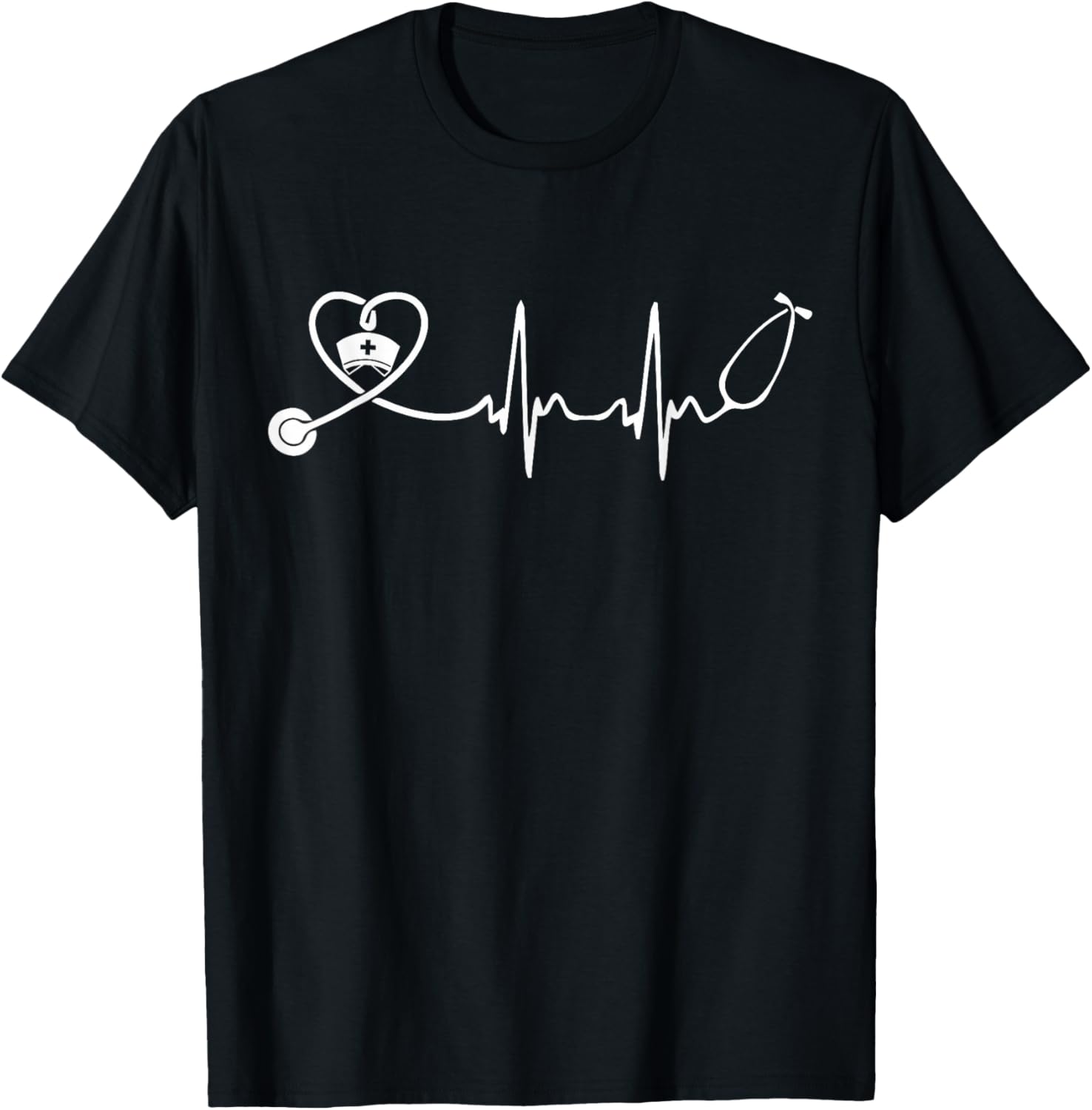Cute Nurse Stethoscope Heartbeat T-Shirt for Nurse Week 2025 - 2