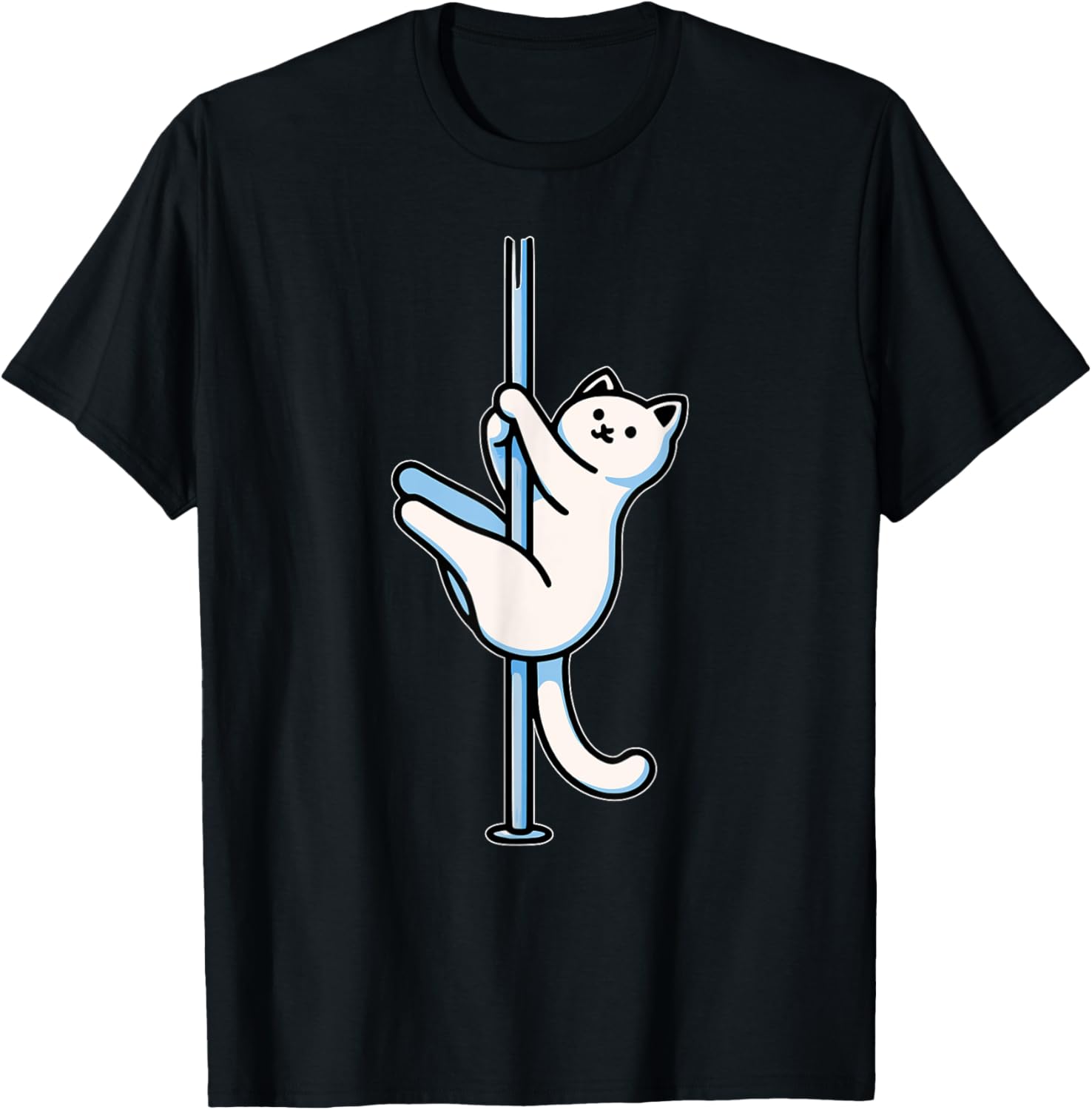 Funny Cat Pole Dancer T-Shirt Adorable Gift for Cat Lovers-Unisex Design - 8