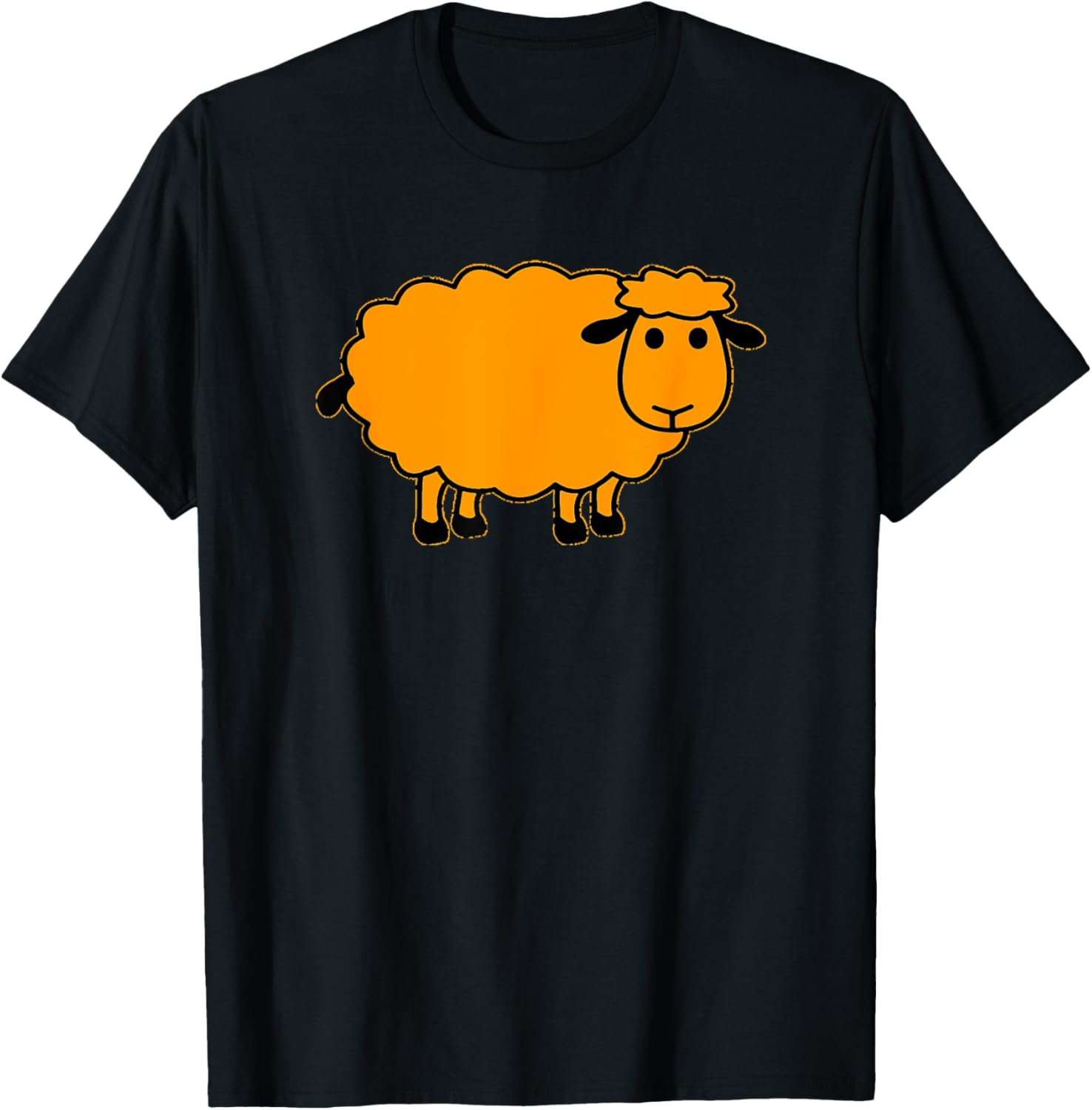 Cute Orange Sheep T-Shirt for Stylish Comfort in Clothing and Accessories - 14