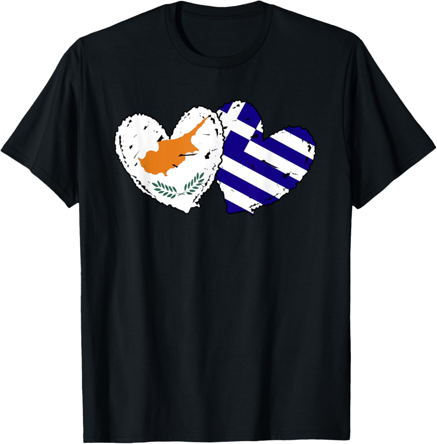 Cyprus Greece Heart Flag T-Shirt for Cypriot Greek Ancestry Lovers - 28