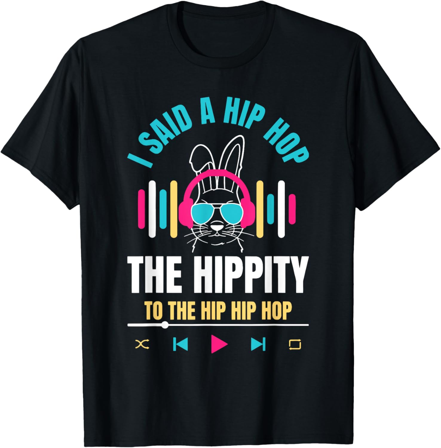 Funny Hip Hop Bunny Easter T-Shirt for Kids and Adults β Cute Spring Tee - 3